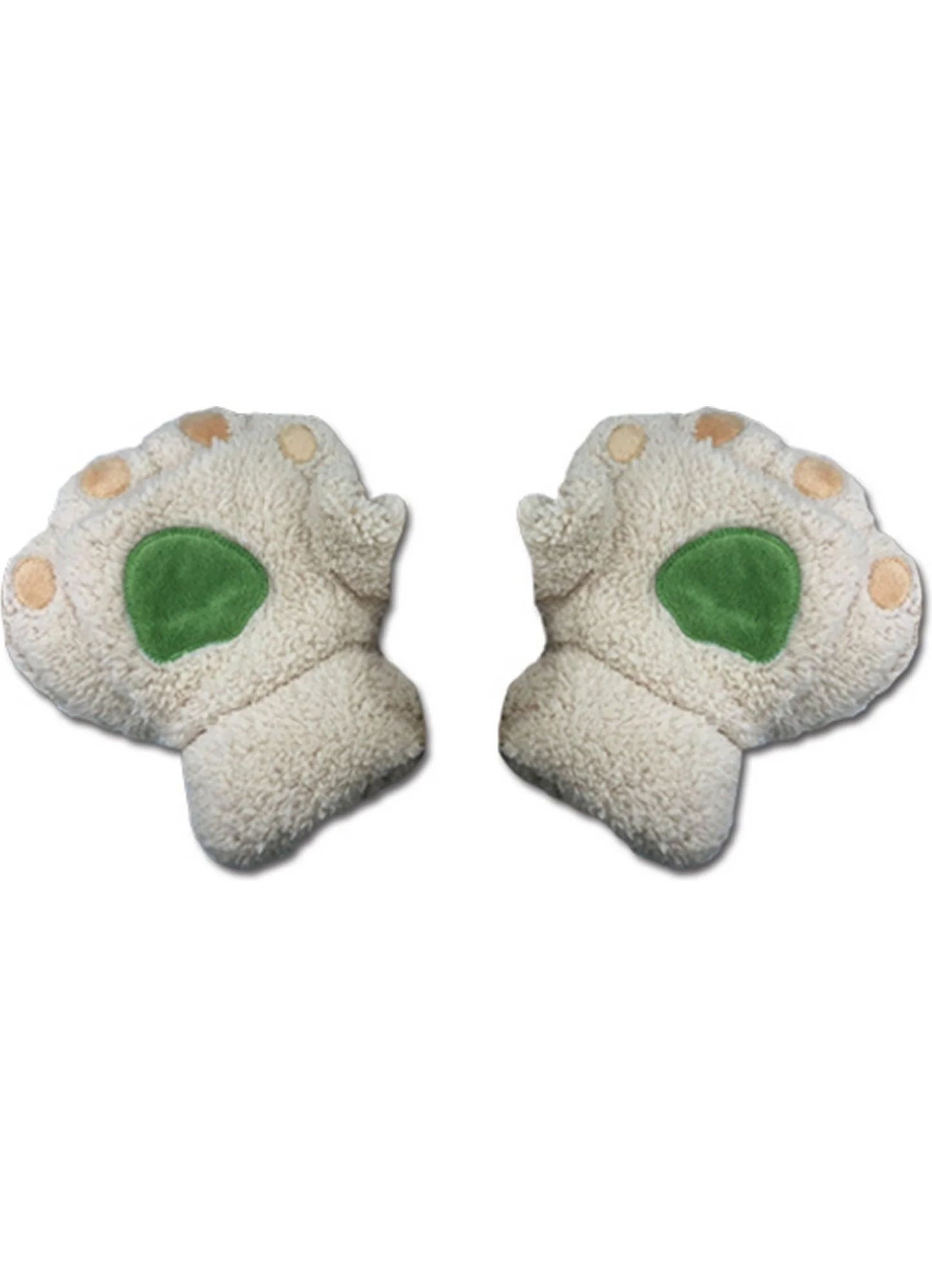 Yellow Paw Fingerless Plush Gloves