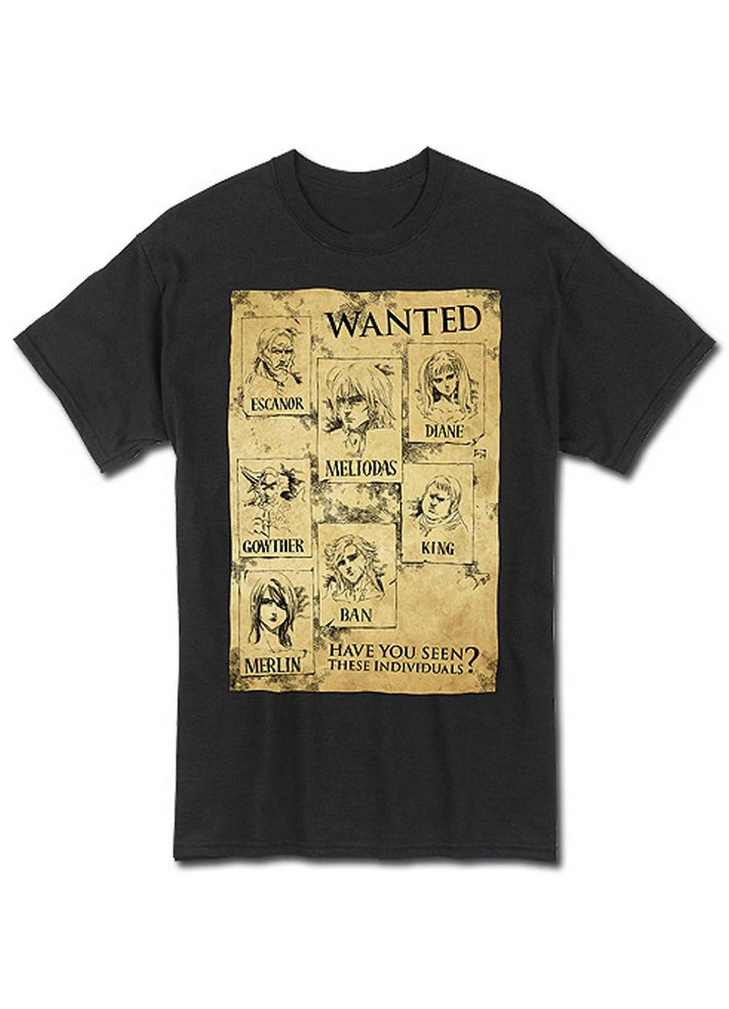 The Seven Deadly Sins - Wanted Posters T-Shirt