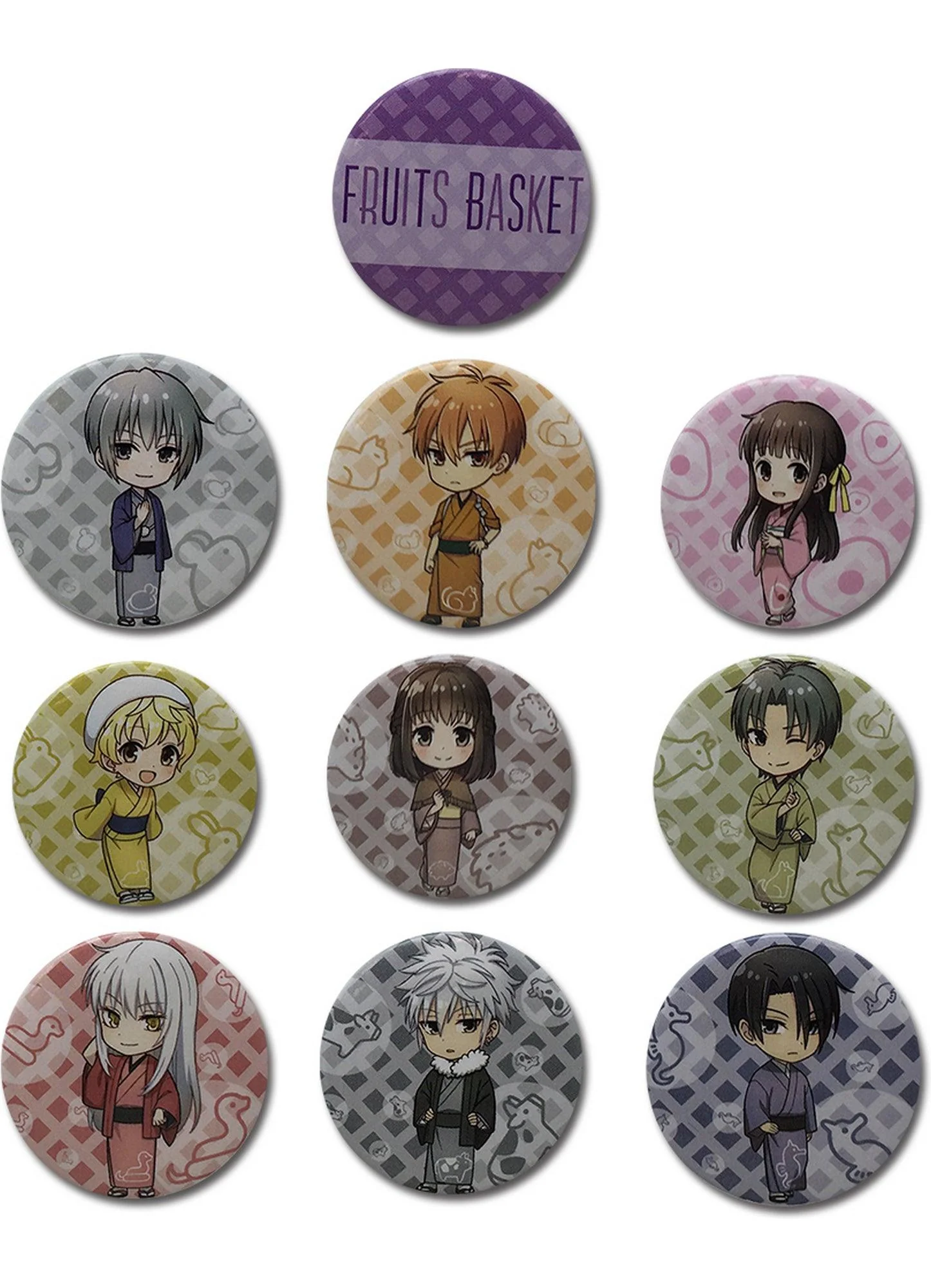 Fruits Basket 2019 - SD Character Buttons (10 Pcs/Set)