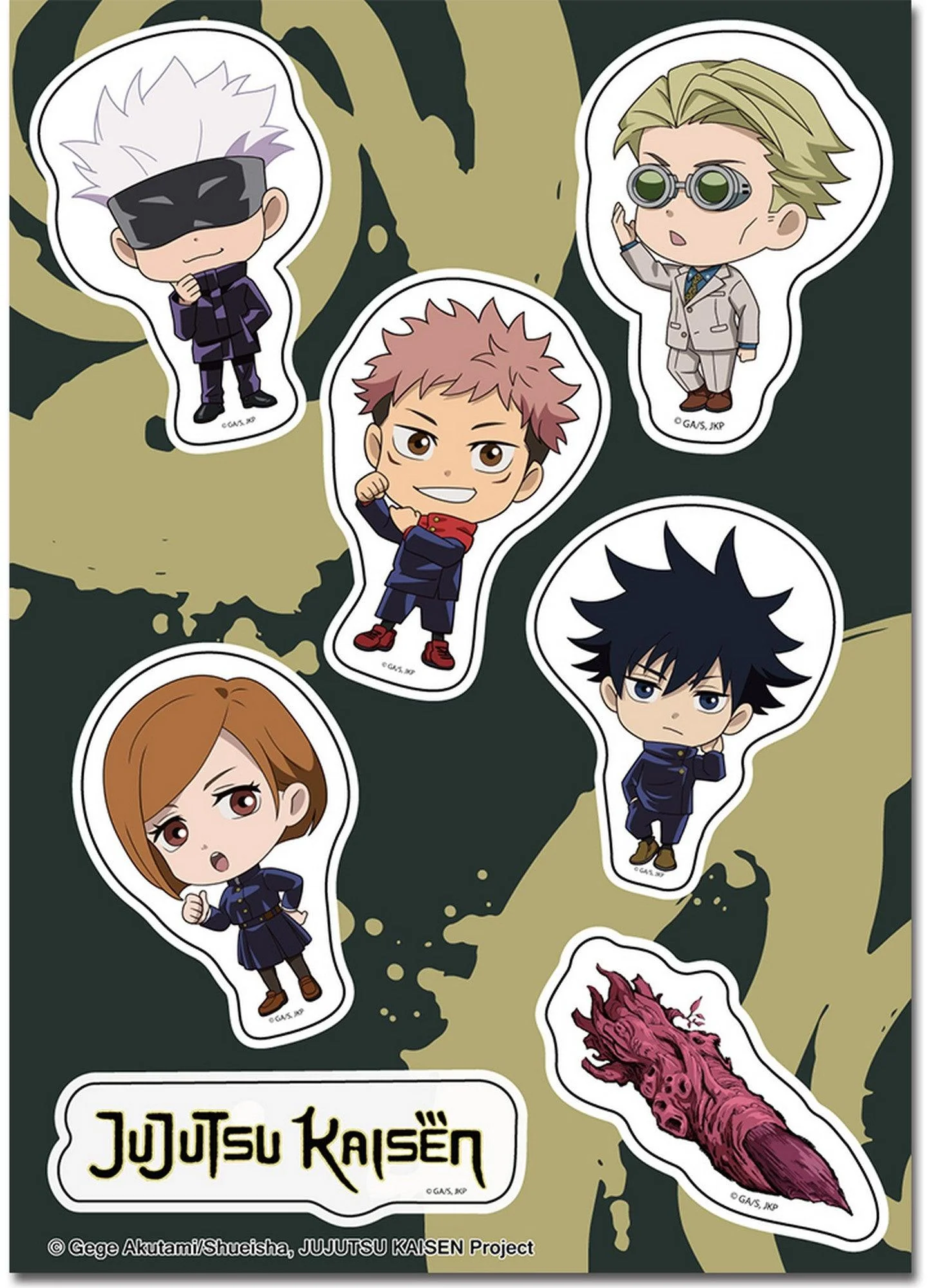 Jujutsu Kaisen - Die-Cut Groups A Sticker Set 5"X7"
