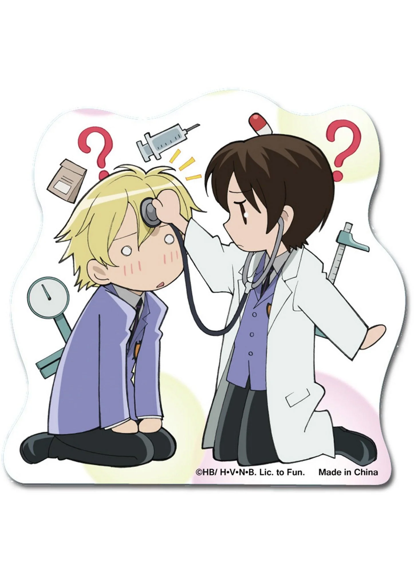 Ouran High School Host Club - Haruhi Fujioka & Tamaki Suoh Die-Cut Sticker