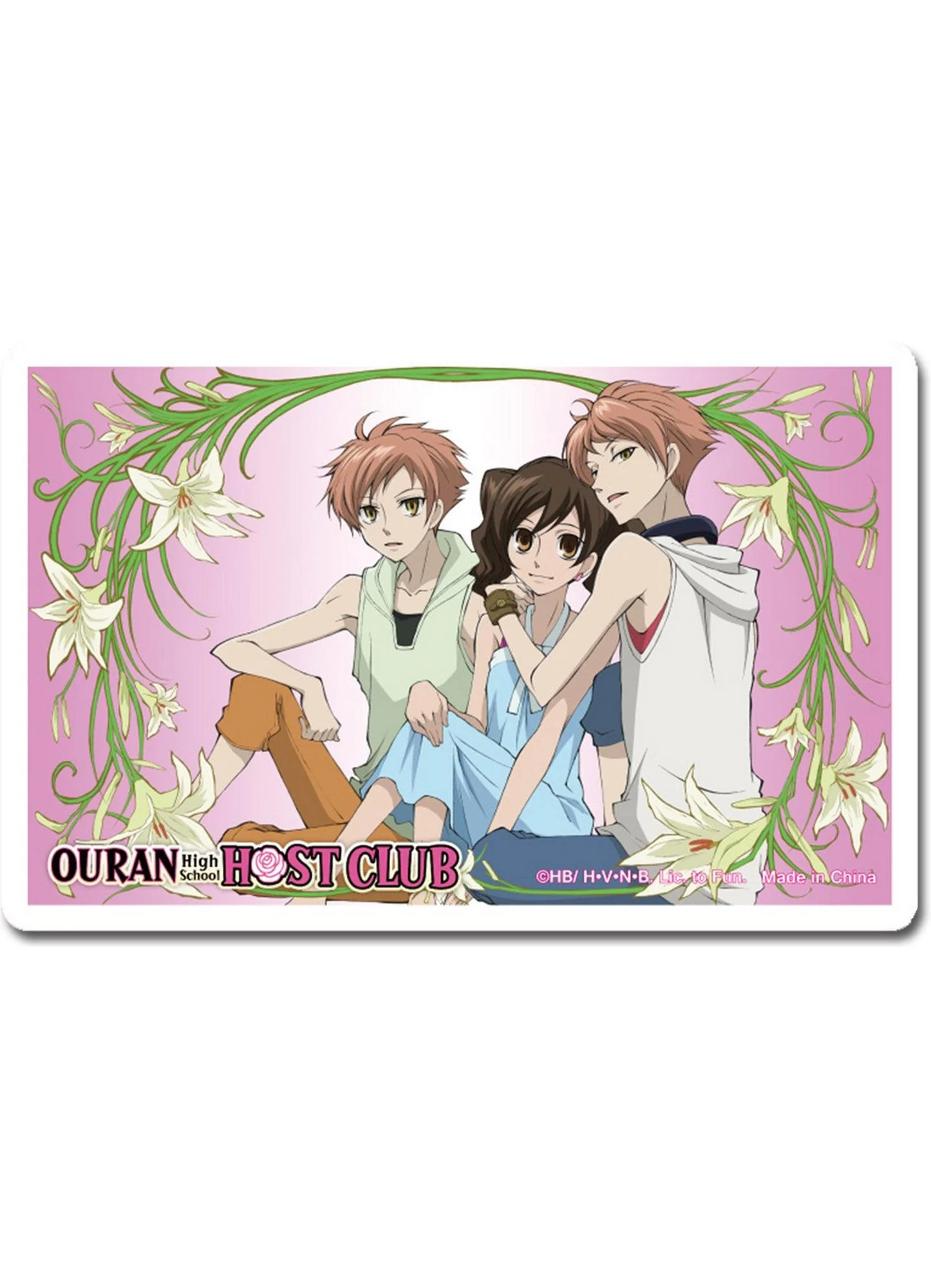 Ouran High School Host Club - Haruhi Fujioka & Twins Die-Cut Sticker