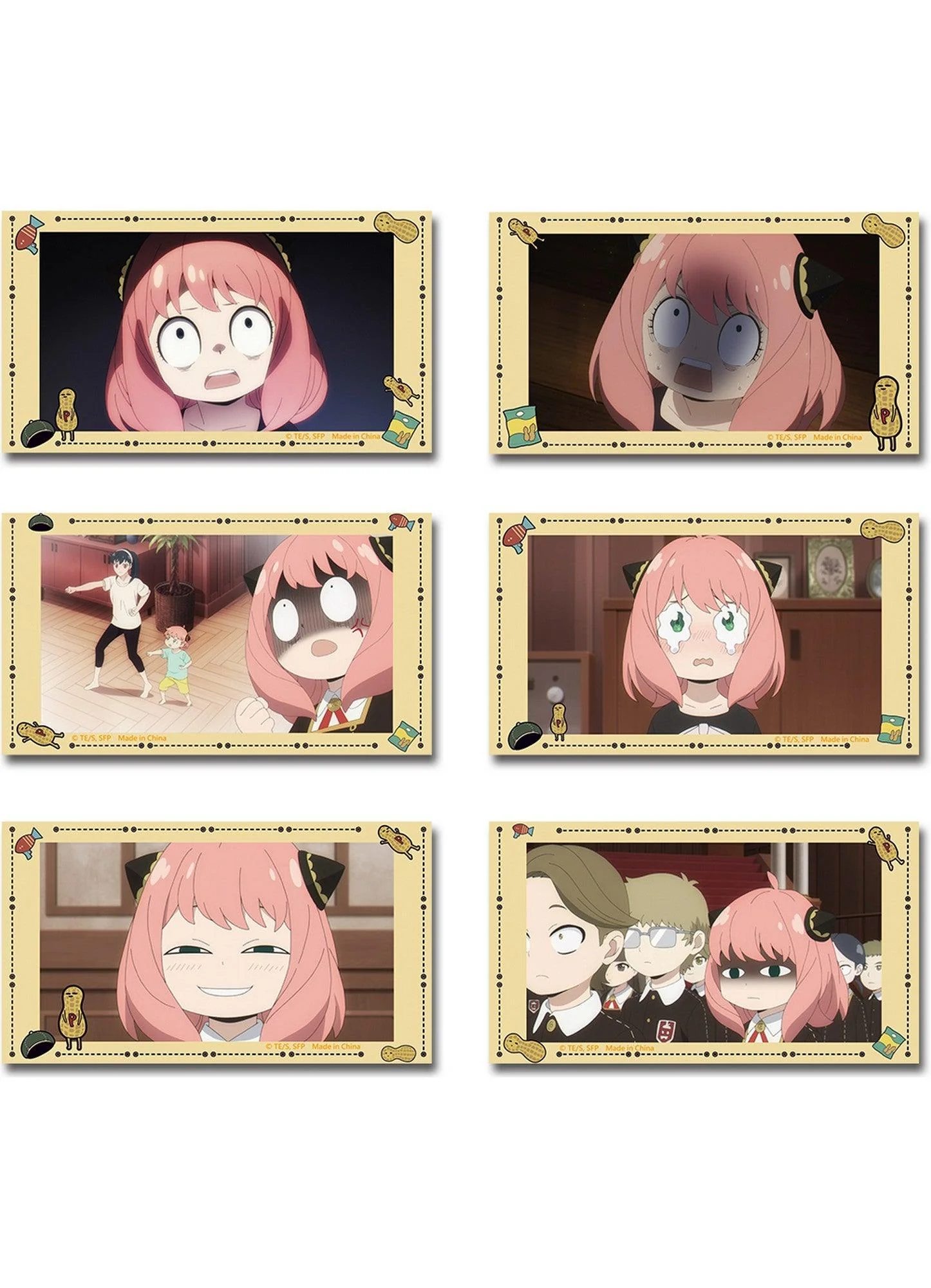 Spy X Family - Anya Forger Face Word Die-Cut Sticker Set