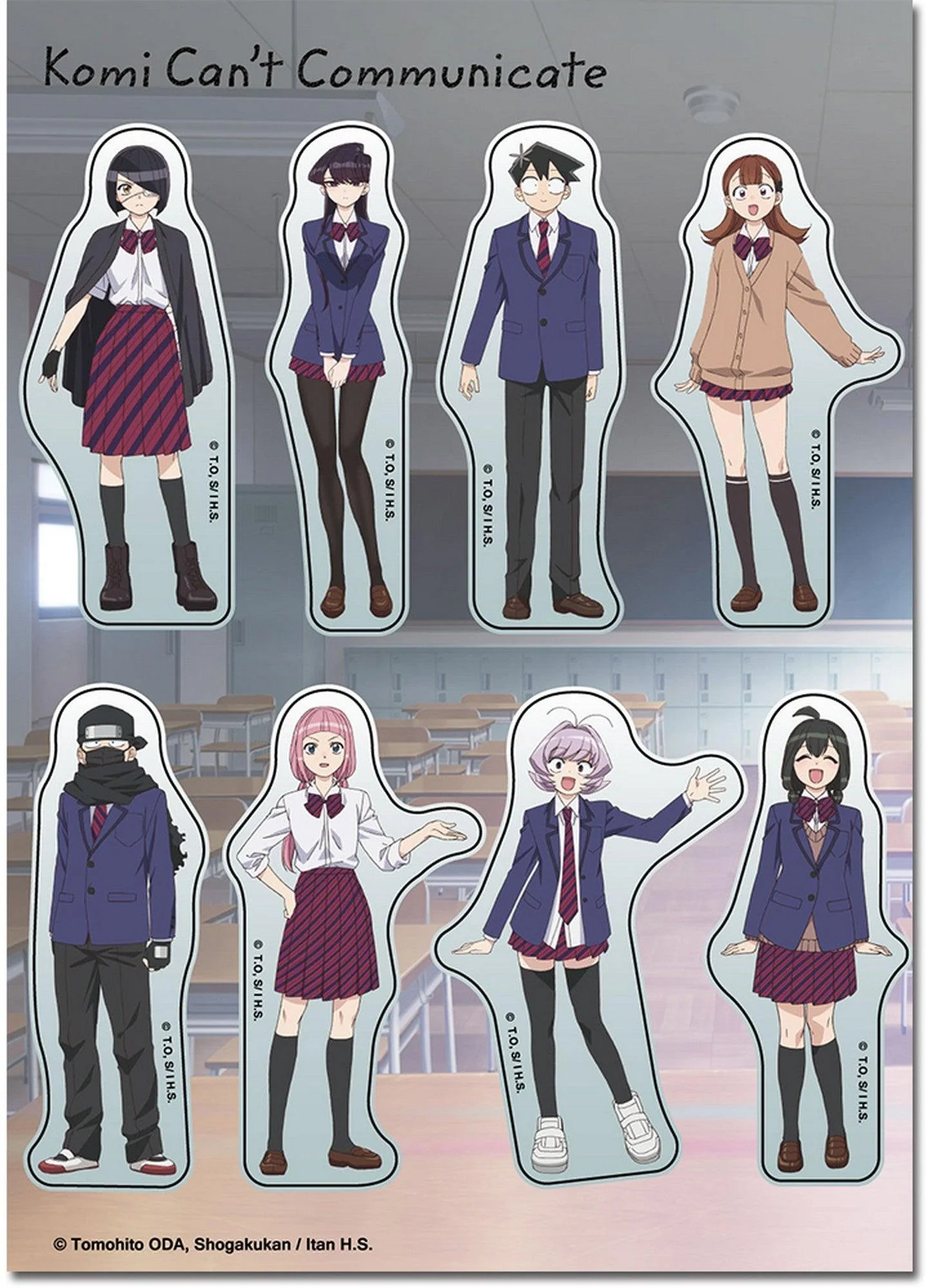 Komi Can't Communicate - Character Group Sticker 5"X7"