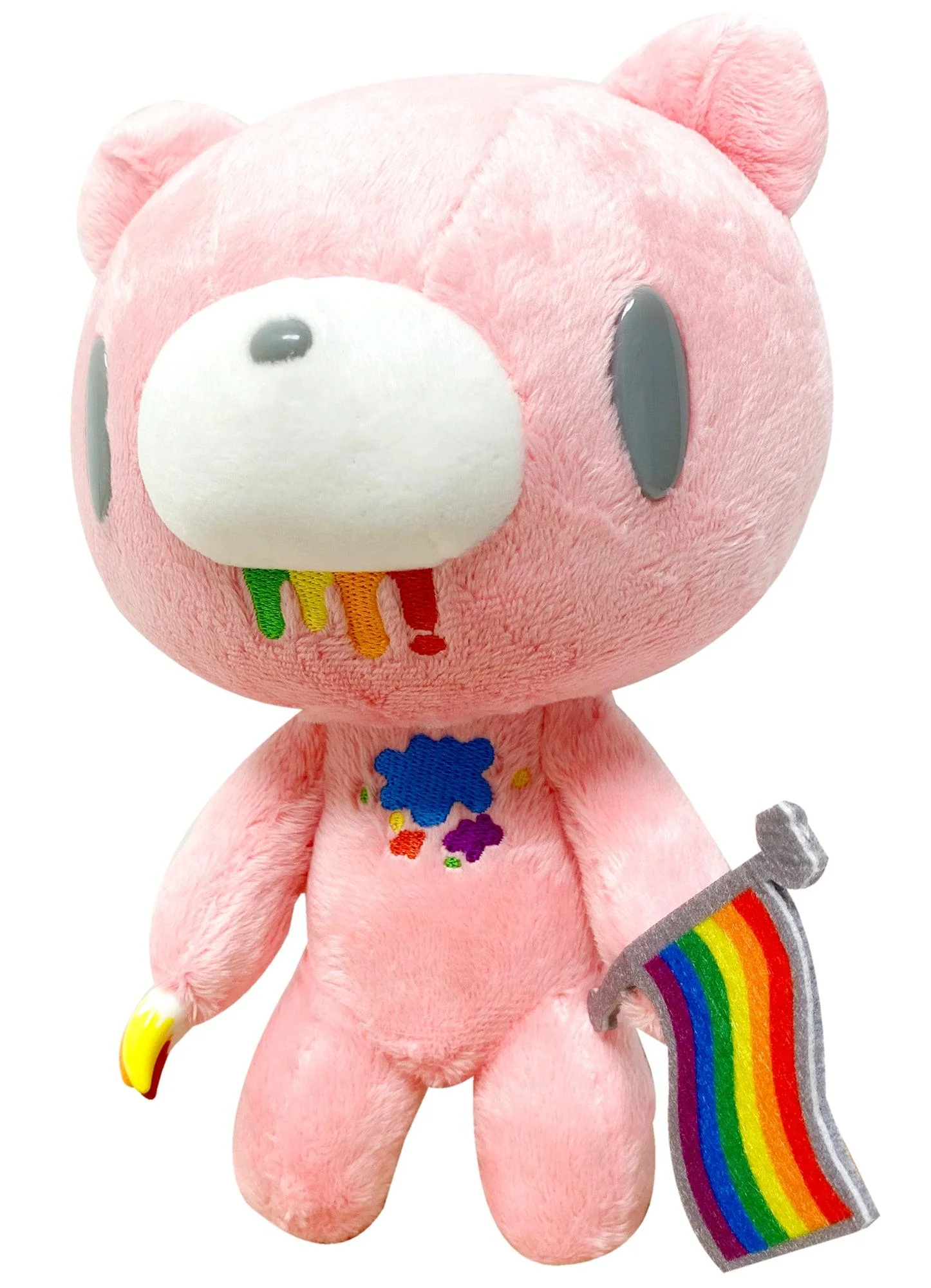 Gloomy Bear - Rainbow Gloomy Bear & Rainbow Flag Plush 8"H - Image 2