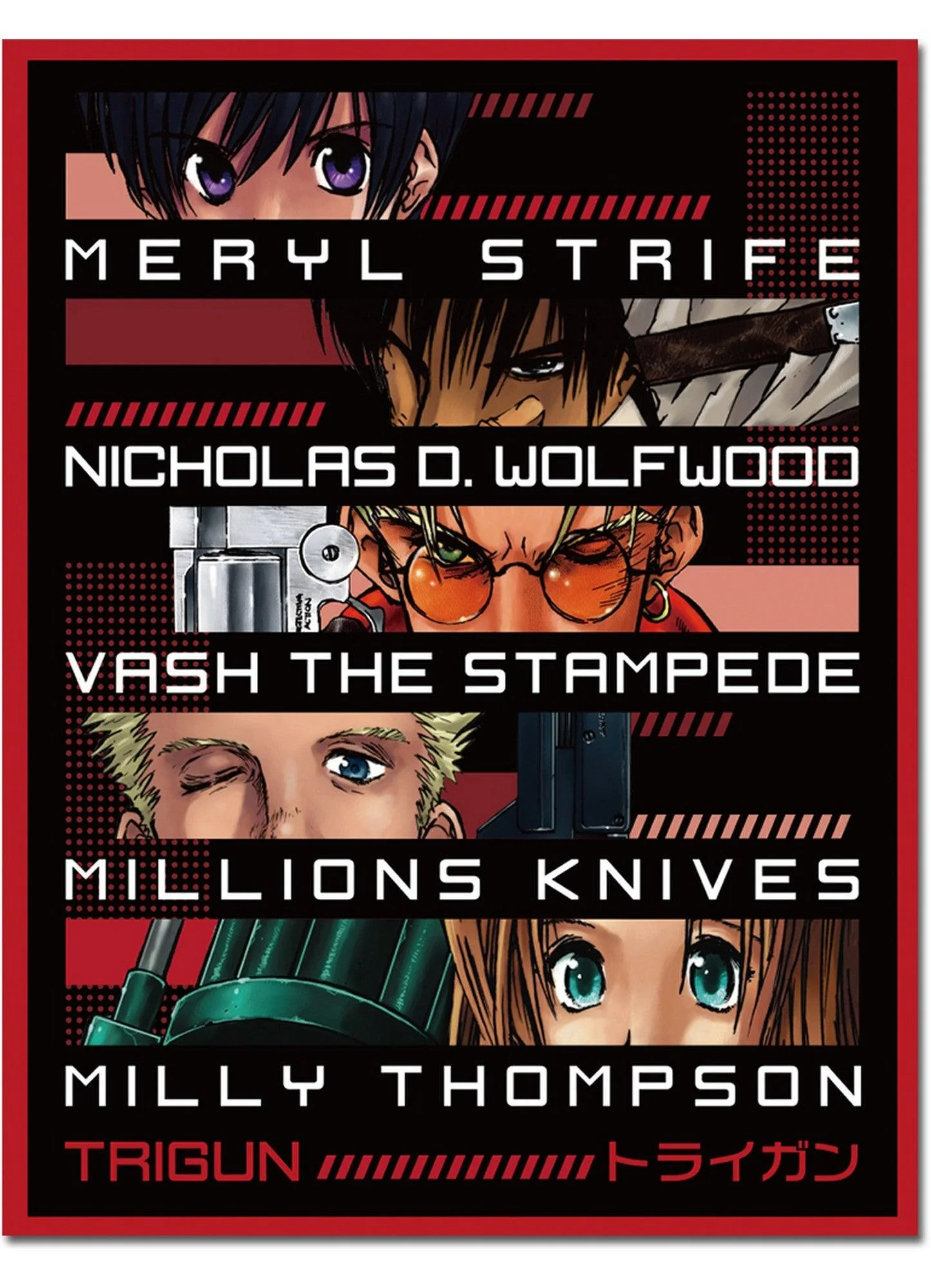 Trigun - Eyes Wide Frame Sublimation Throw Blanket 46"W x 60"H