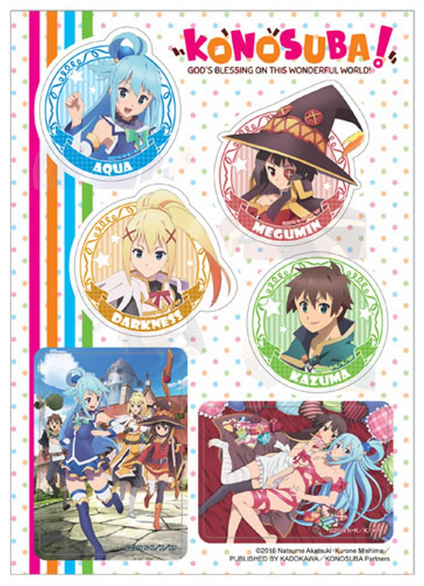 Konosuba - Group Sticker Set 5"X7"