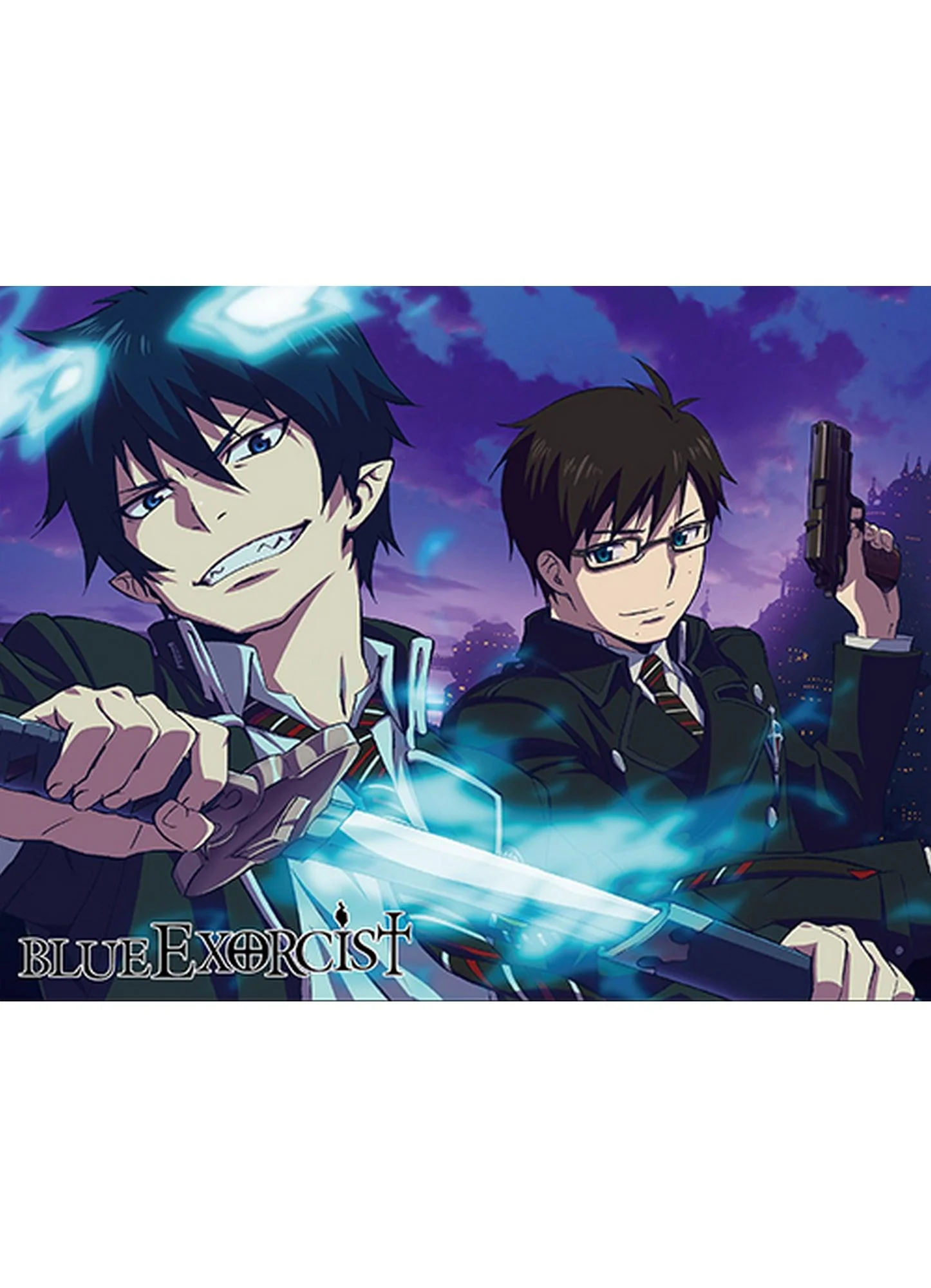 Blue Exorcist - Rin Okumura & Yukio Okumura Sublimation Throw Blanket 46"W x 60"H