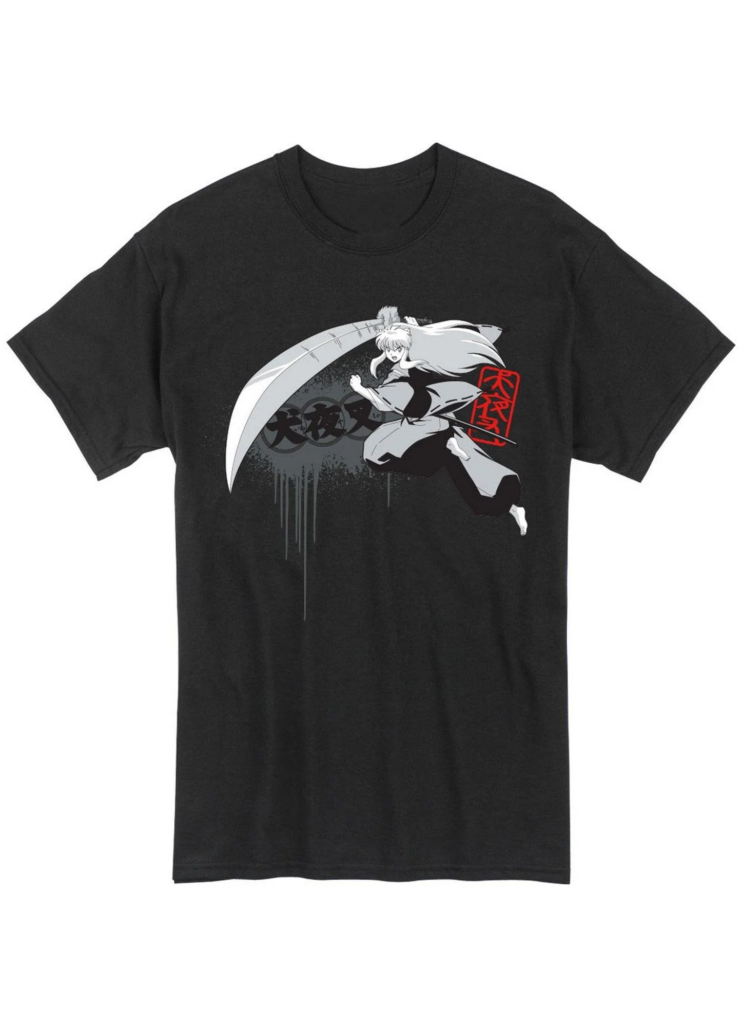 Inuyasha - Leaping Inuyasha Outline T-Shirt