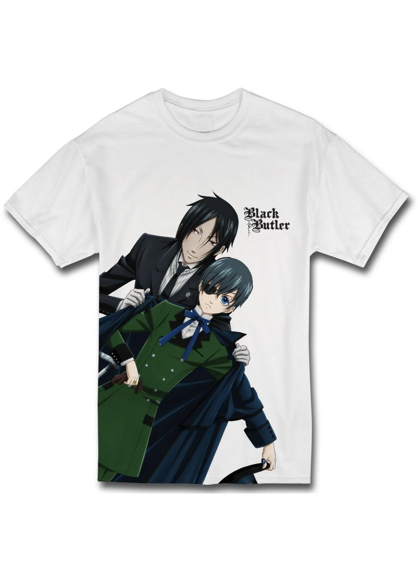 Black Butler - Sebastian Michaelis Put Coat On Ciel Phantomhive's Shoulder Men's T-Shirt