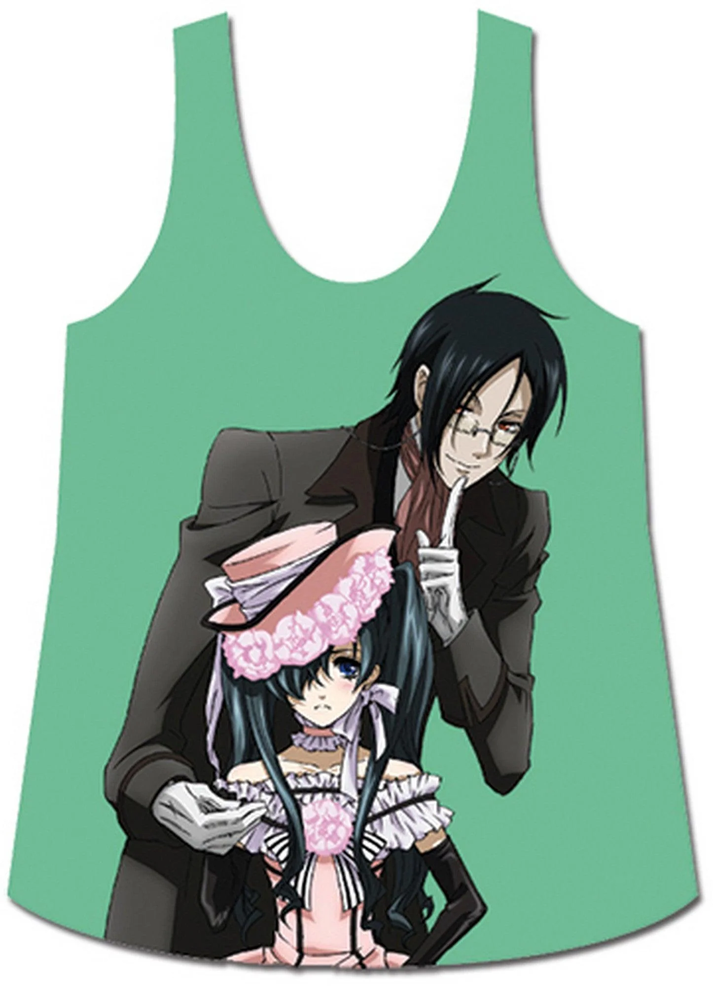 Black Butler - Green Background Tank Top