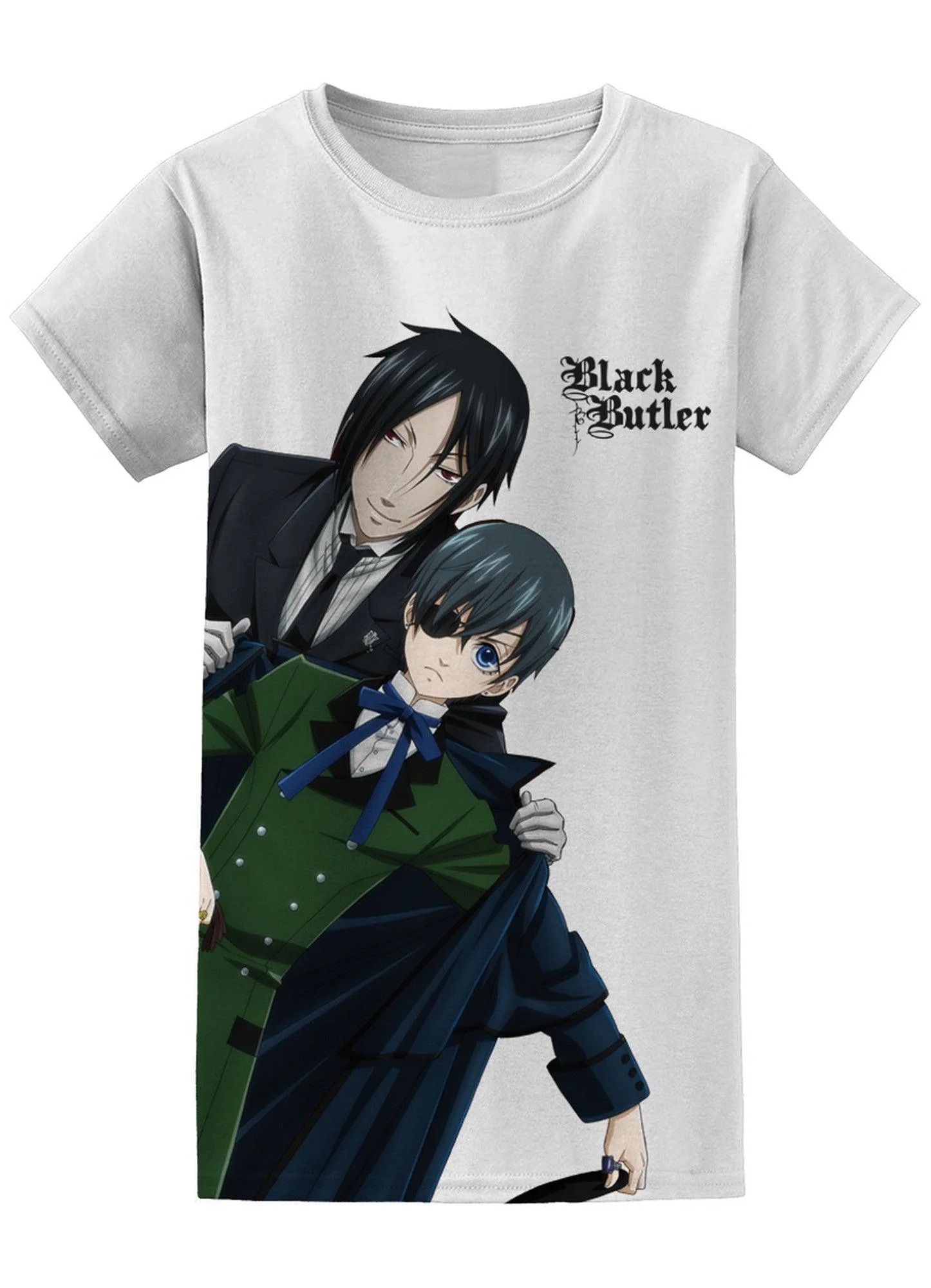 Black Butler - Sebastian Michaelis Put Coat On Ciel Phantomhive's Shoulder Jrs T-Shirt