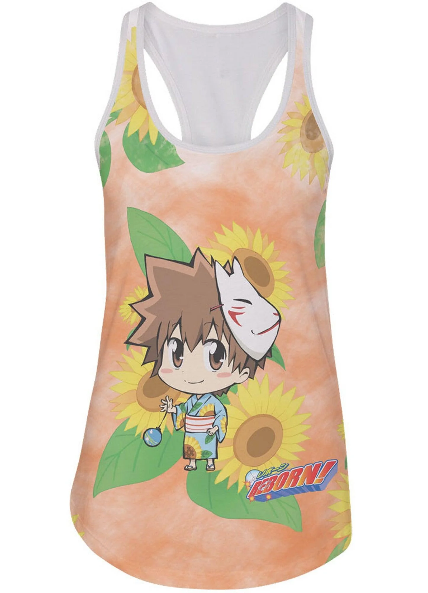 Reborn! - Tsunayoshi Sawada SD And Sunflowers Sublimation Tank Top