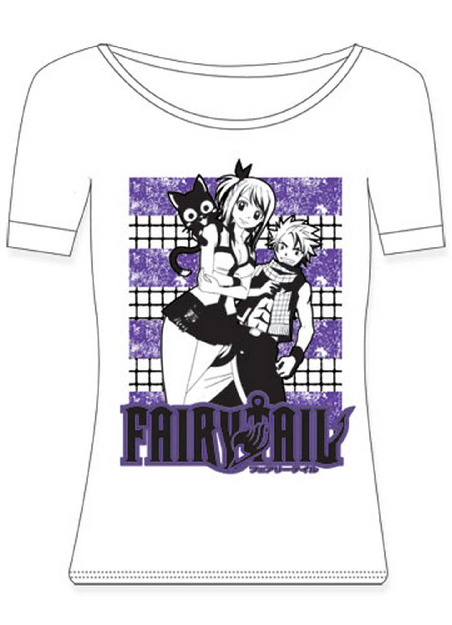 Fairy Tail - Happy, Lucy Heartfilia, & Natsu Dragneel Girl T-Shirt