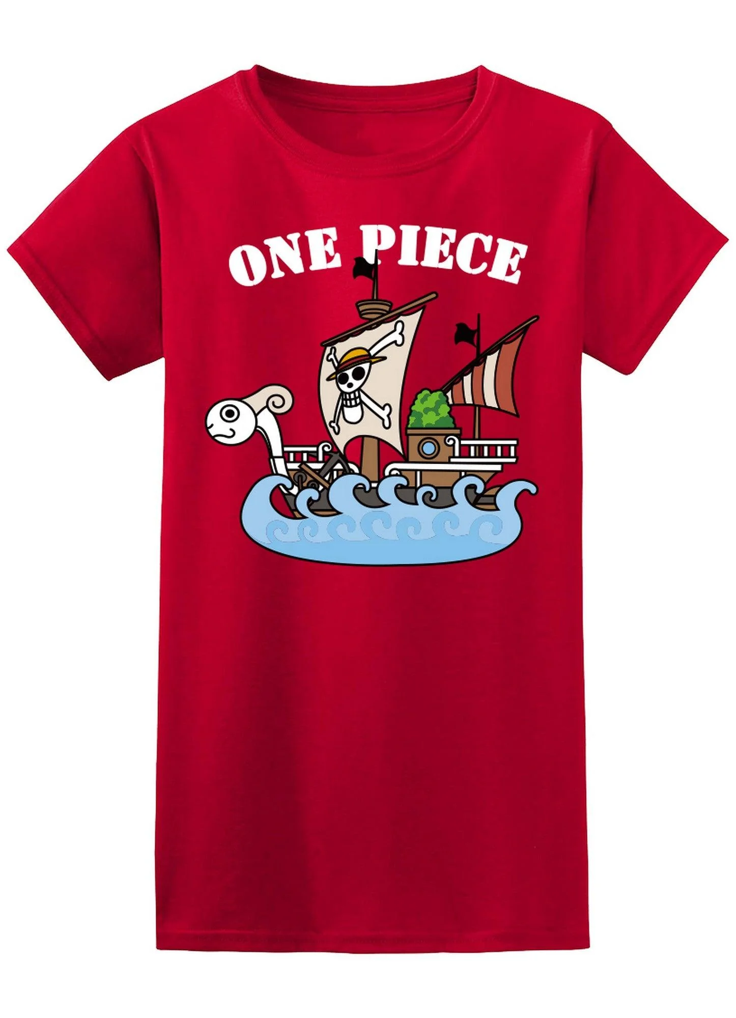 One Piece - Merry The Ship Jrs Screen Print T-Shirt