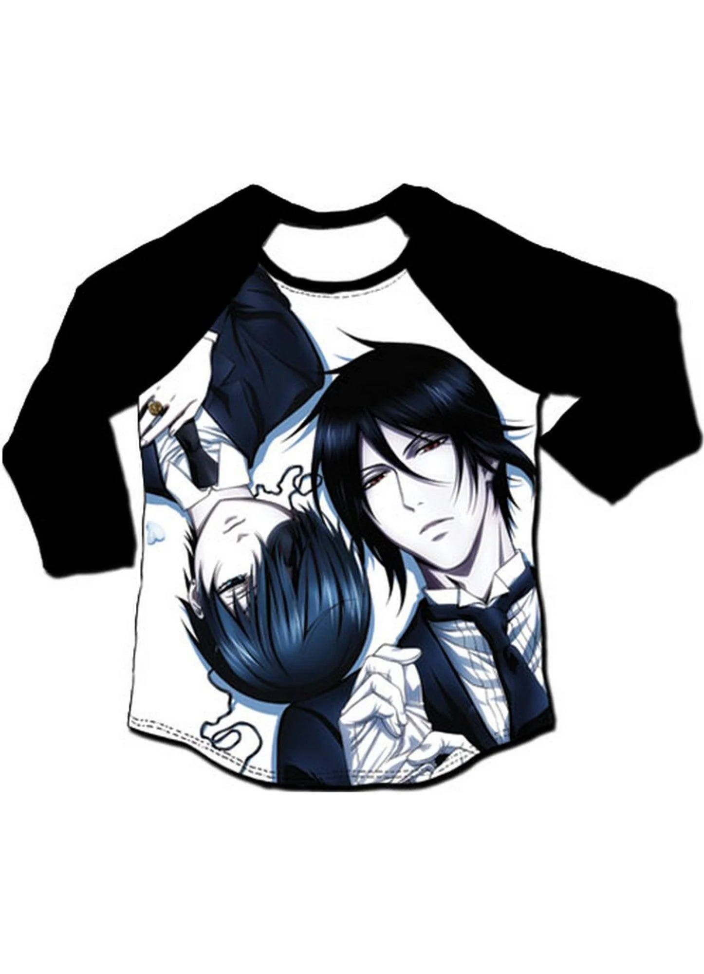 Black Butler 2 - Ciel Phantomhive And Sebastian Michaelis- 3/4th Sublimation Long Sleeve Raglan