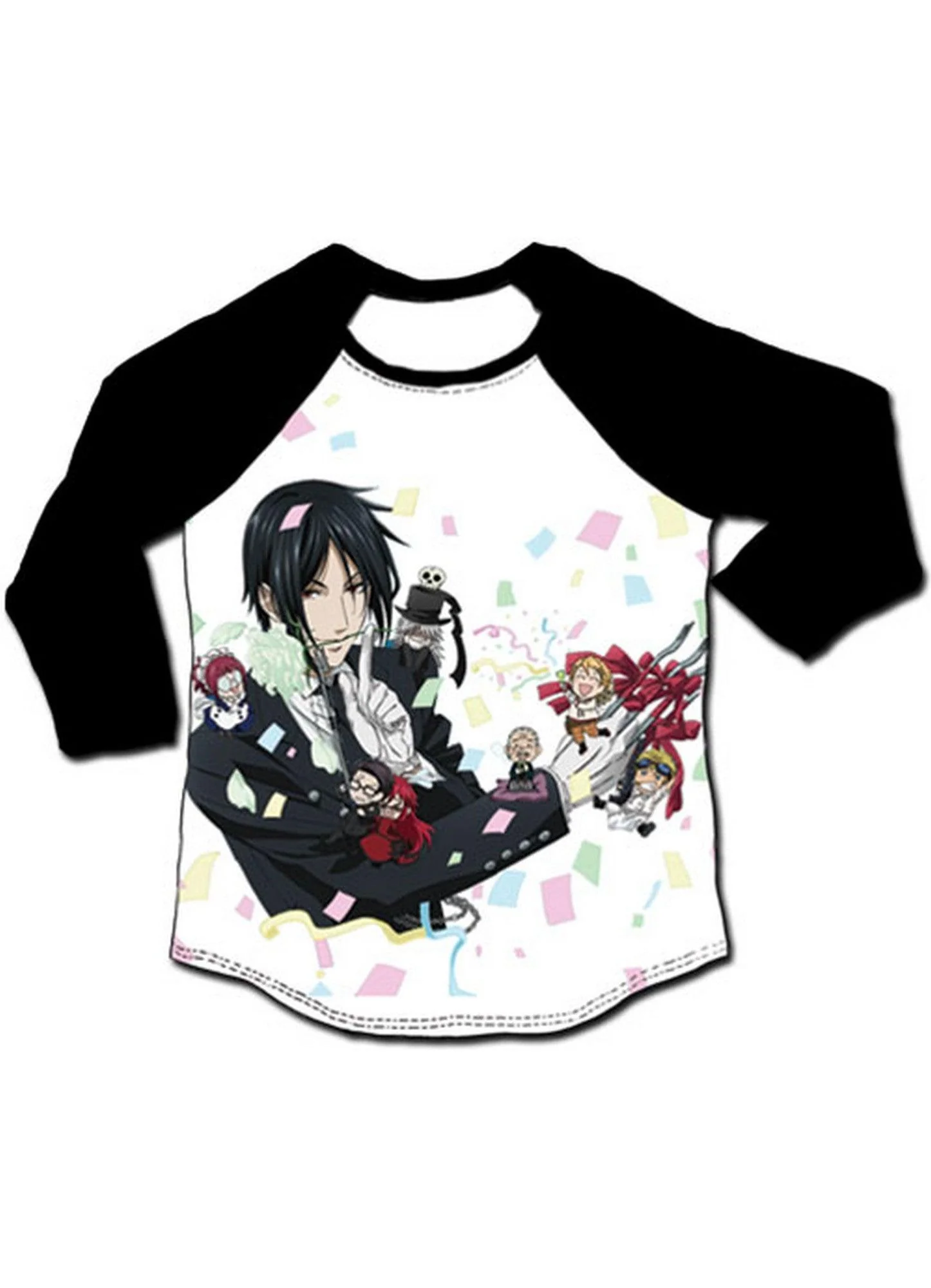 Black Butler - Sebastian Michaelis Party 3/4th Sublimation Long Sleeve Raglan