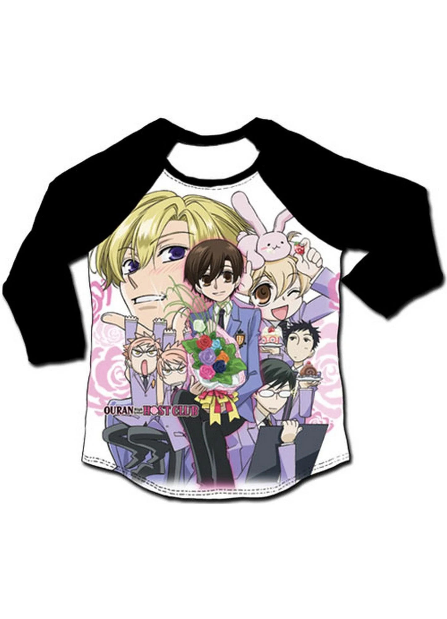 Ouran High School Host Club - Key Group 3/4Th Sublimation Long Sleeve Raglan