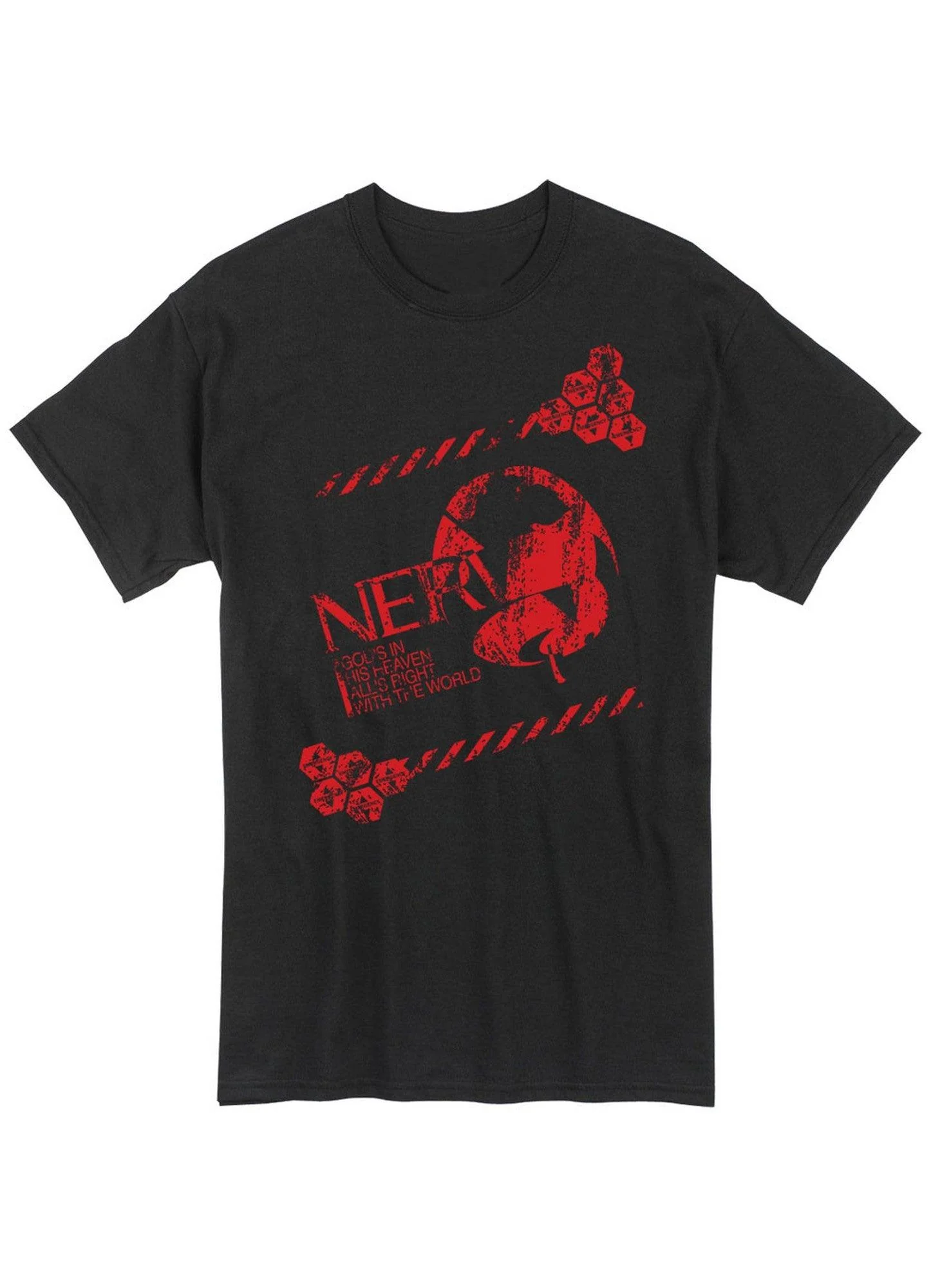Evangelion New Movie - Nerv Logo Distress Men's T-Shirt
