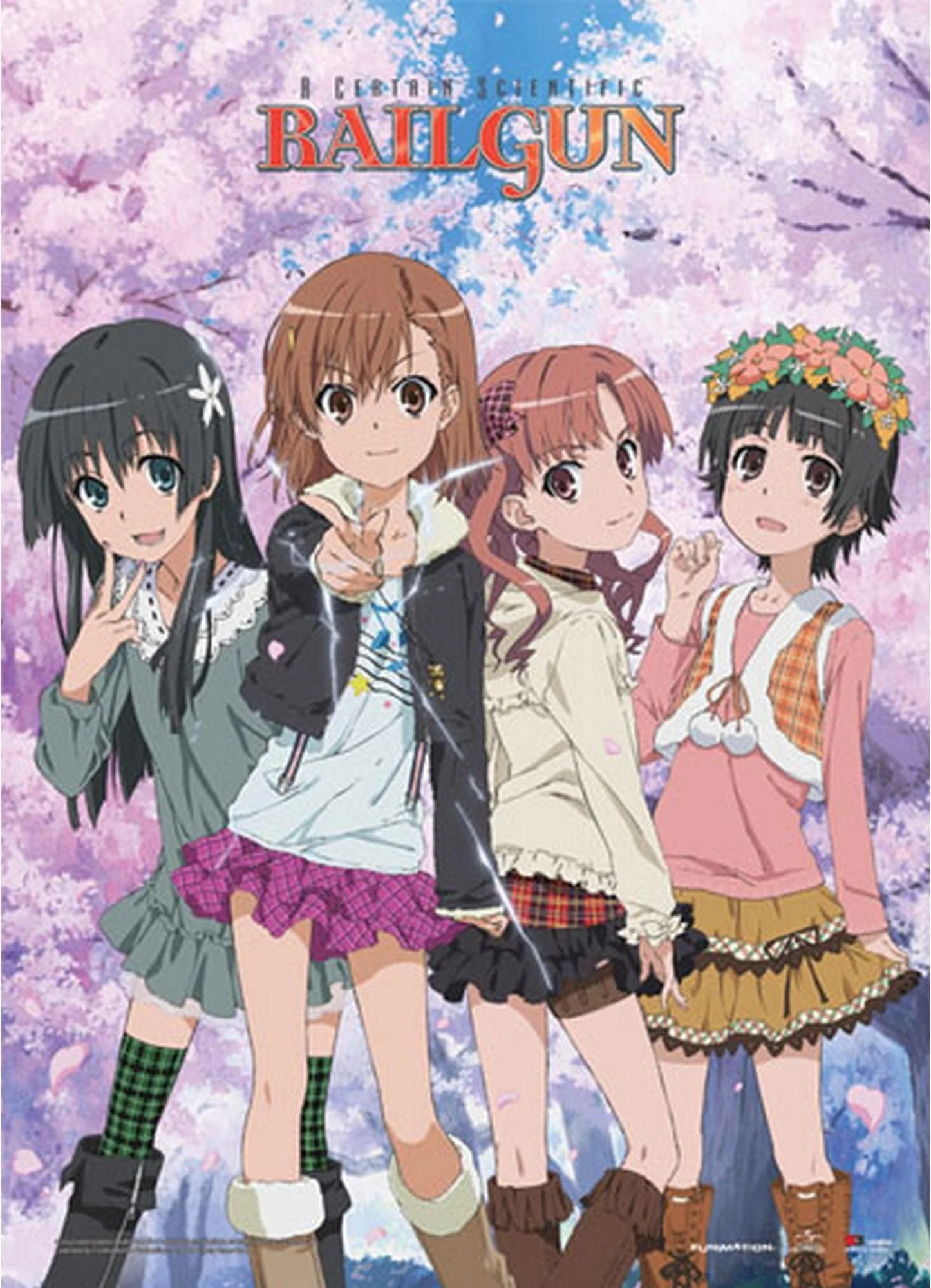 A Certain Scientific Railgun - Mikoto Misaka & Friends Wall Scroll