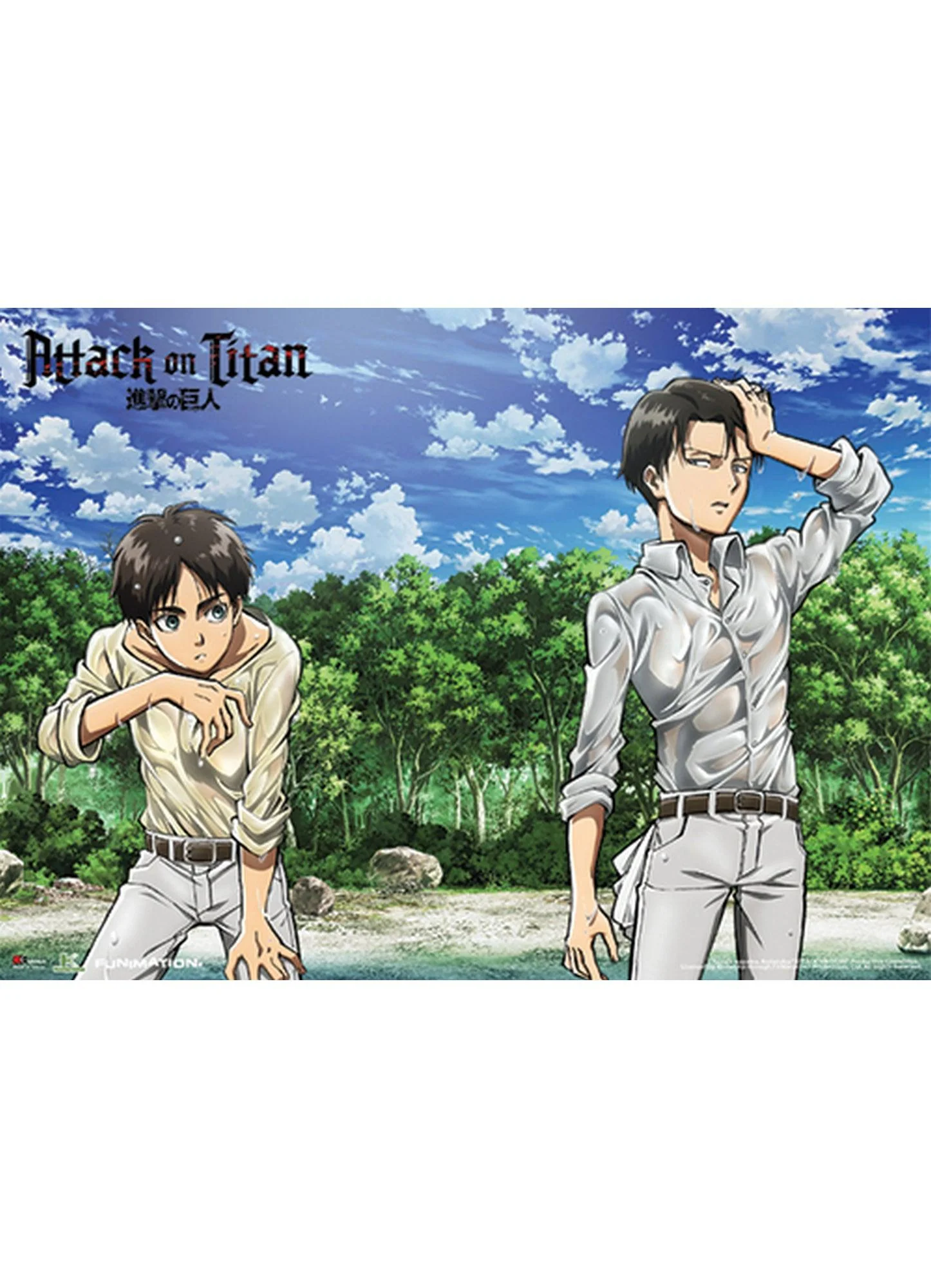 Attack on Titan - Eren Yeager And Levi Ackerman On Shore Wall Scroll