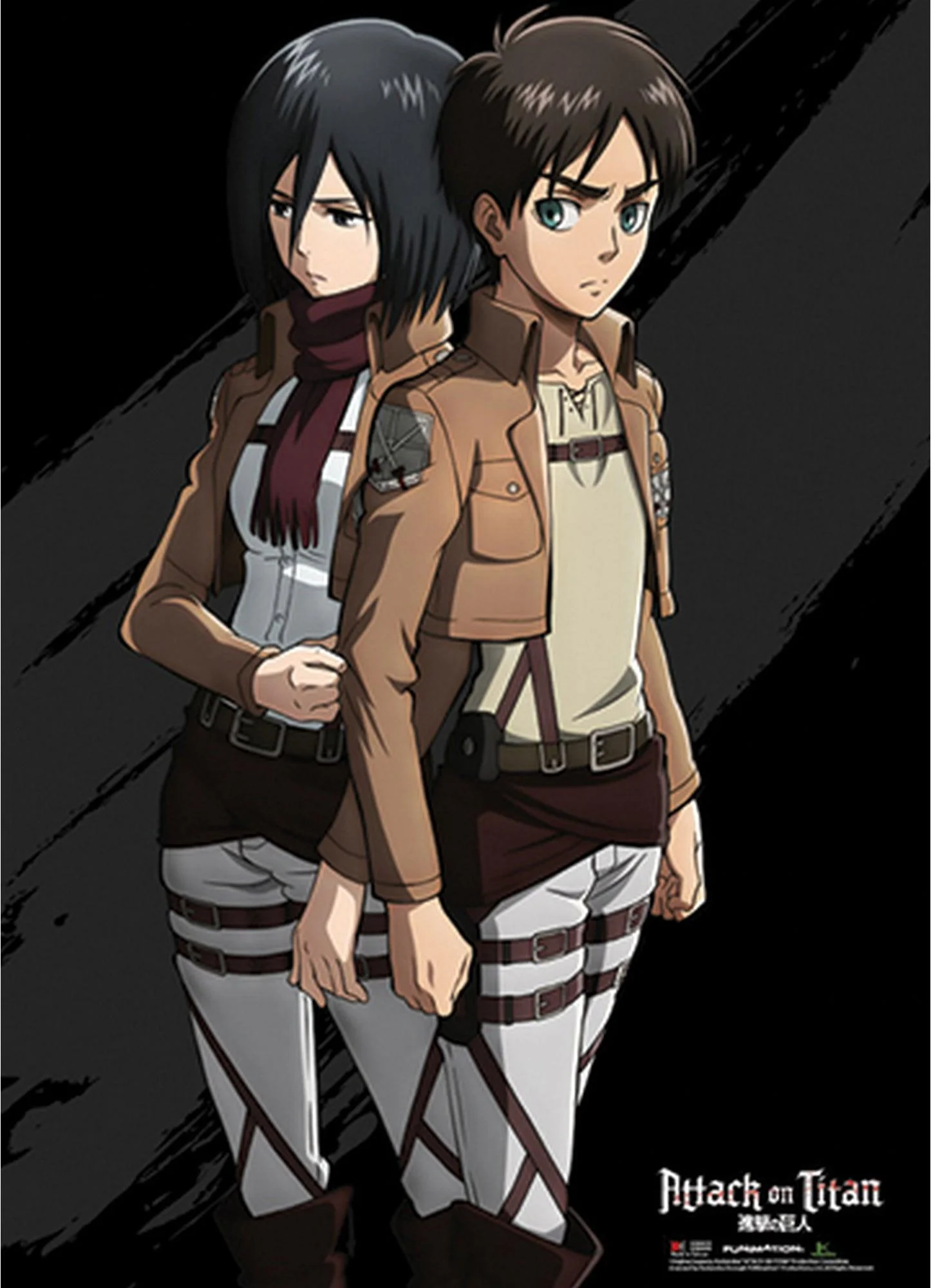 Attack on Titan - Eren Yeager And Mikasa Ackerman Wall Scroll