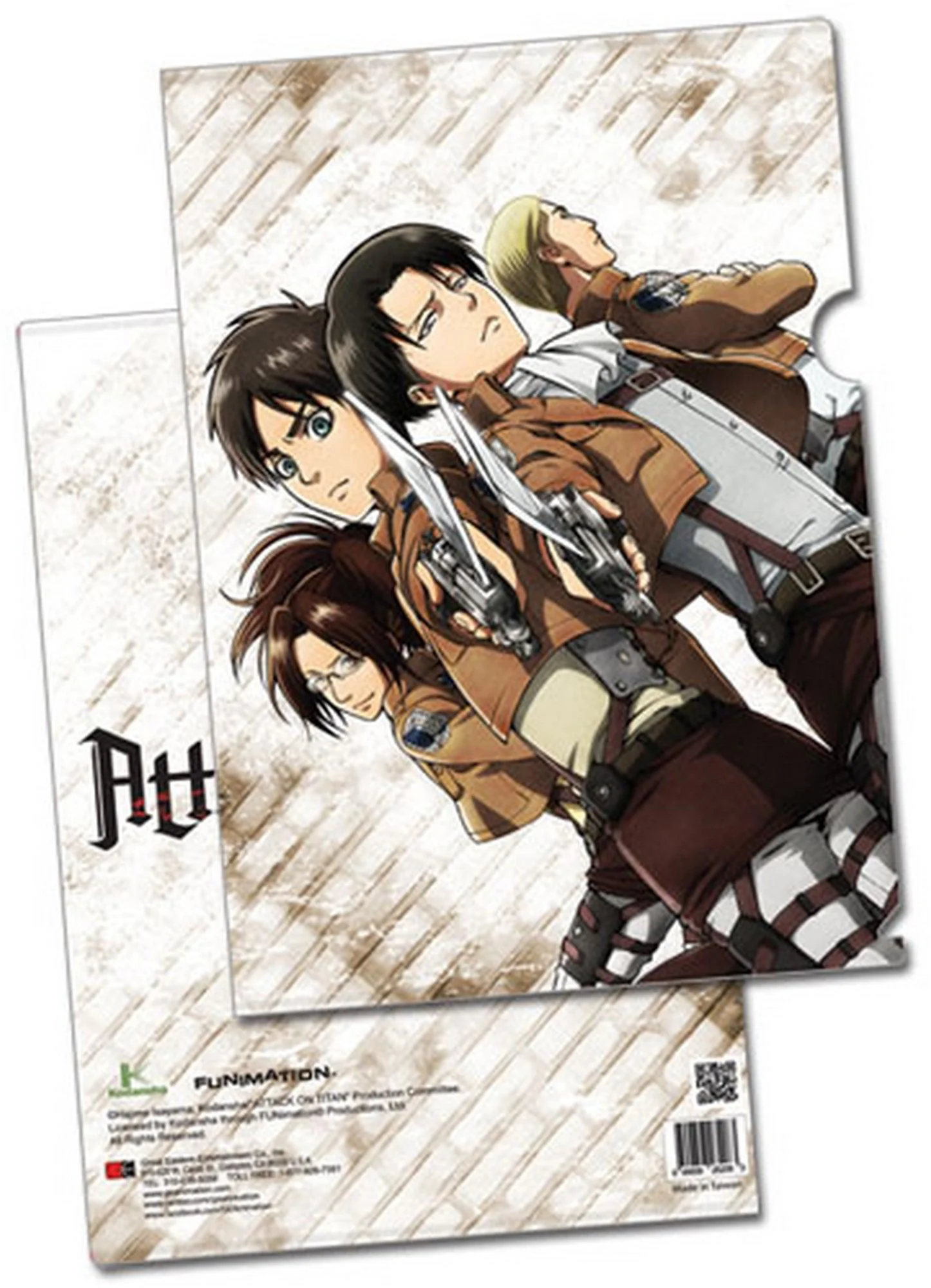 Attack on Titan - Eren Yeager, Levi Ackerman, Hange Zo?ç«„ & Erwin Smith File Folder (5 Pcs)