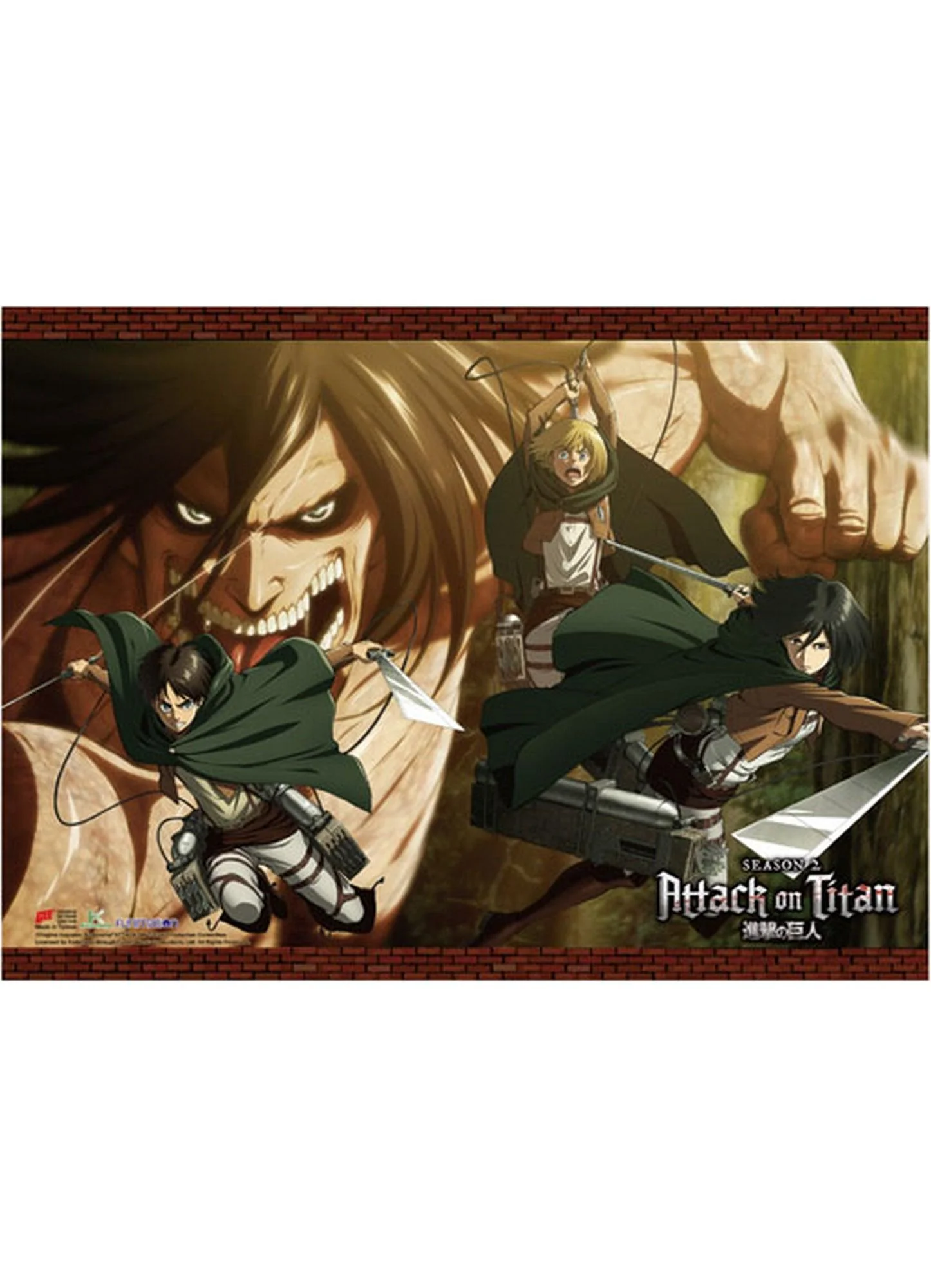 Attack on Titan Season 2 - Group 1 Fabric Poster