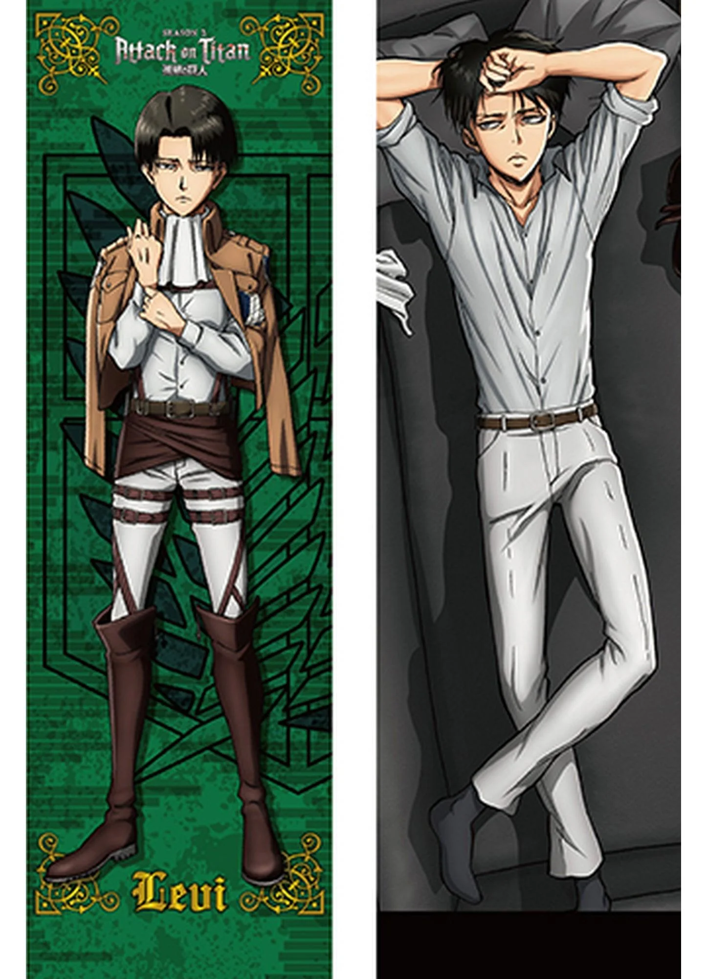 Attack on Titan Season 2 - Levi Ackerman Body Pillow Case