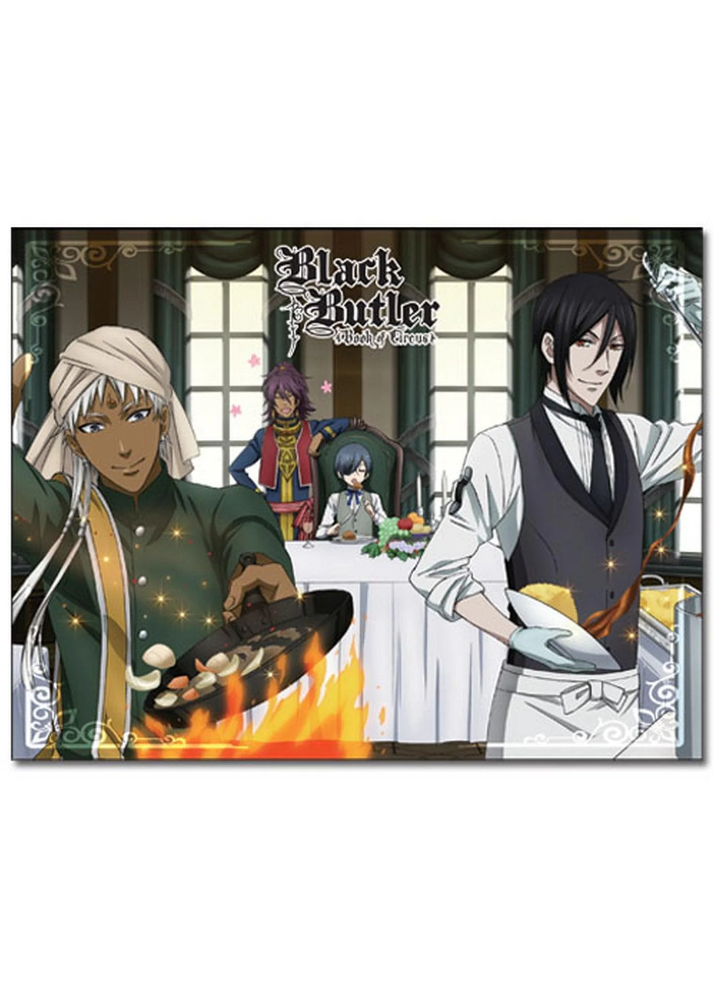 Black Butler Book of Circus - Group Cooking Sublimation Throw Blanket