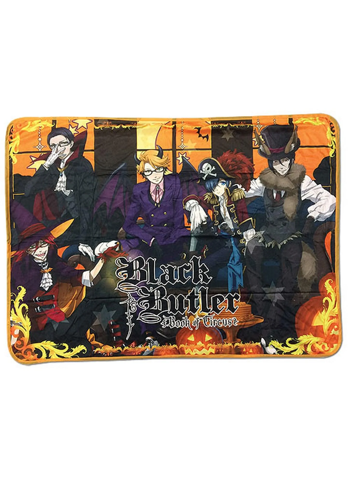 Black Butler Book Of Circus - Grim Reaper Group Halloween Sublimation Throw Blanket