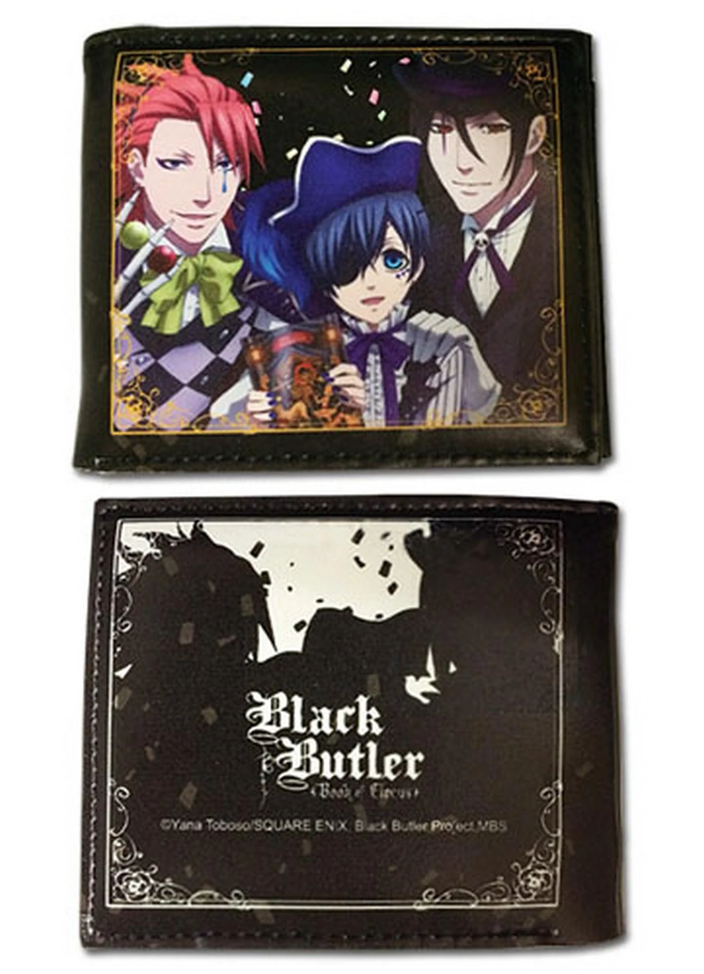 Black Butler Book Of Circus - Group With Colored Ribbon Wallet