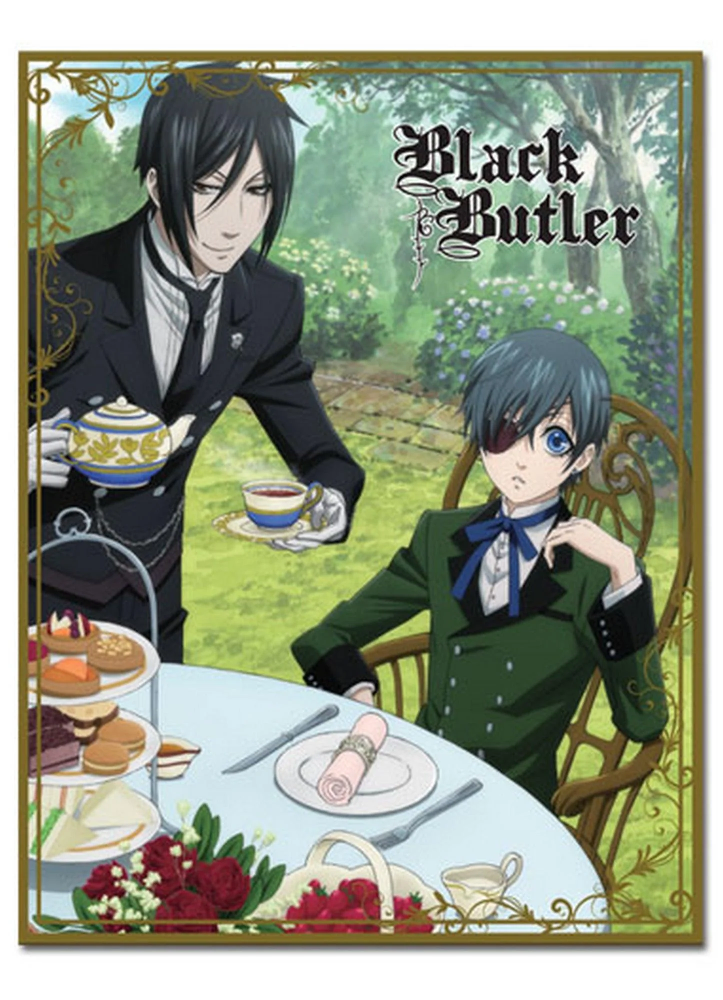 Black Butler - Ciel Phantomhive & Sebastian Michaelis Afternoon Tea Sublimation Throw Blanket