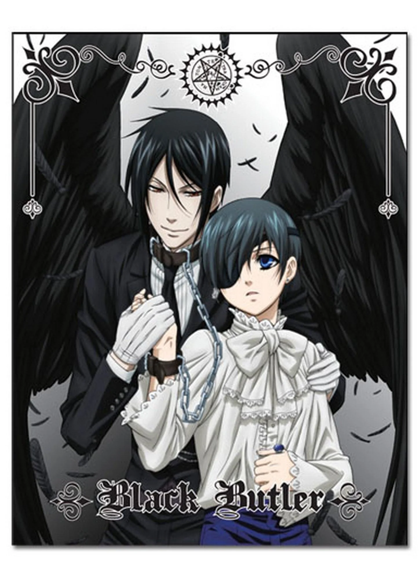 Black Butler - Ciel Phantomhive & Sebastian Michaelis Black Wings Sublimation Throw Blanket