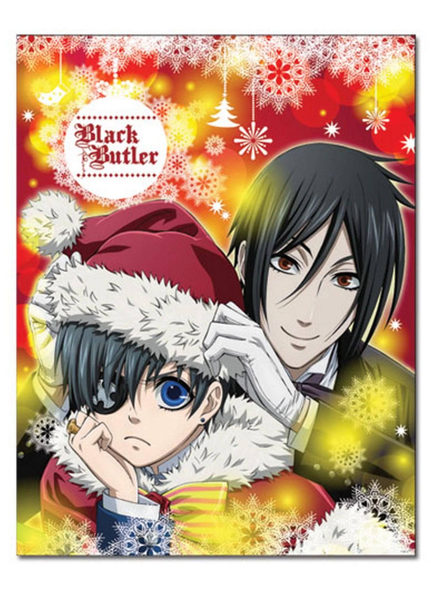 Black Butler - Ciel Phantomhive & Sebastian Michaelis Christmas Sublimation Throw Blanket