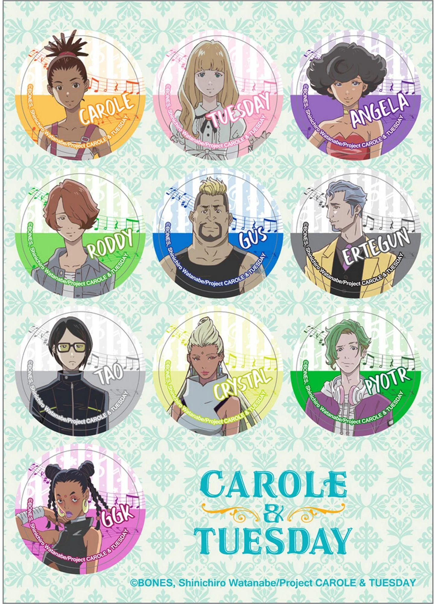 Carole & Tuesday - Group Sticker Set 5"X7"