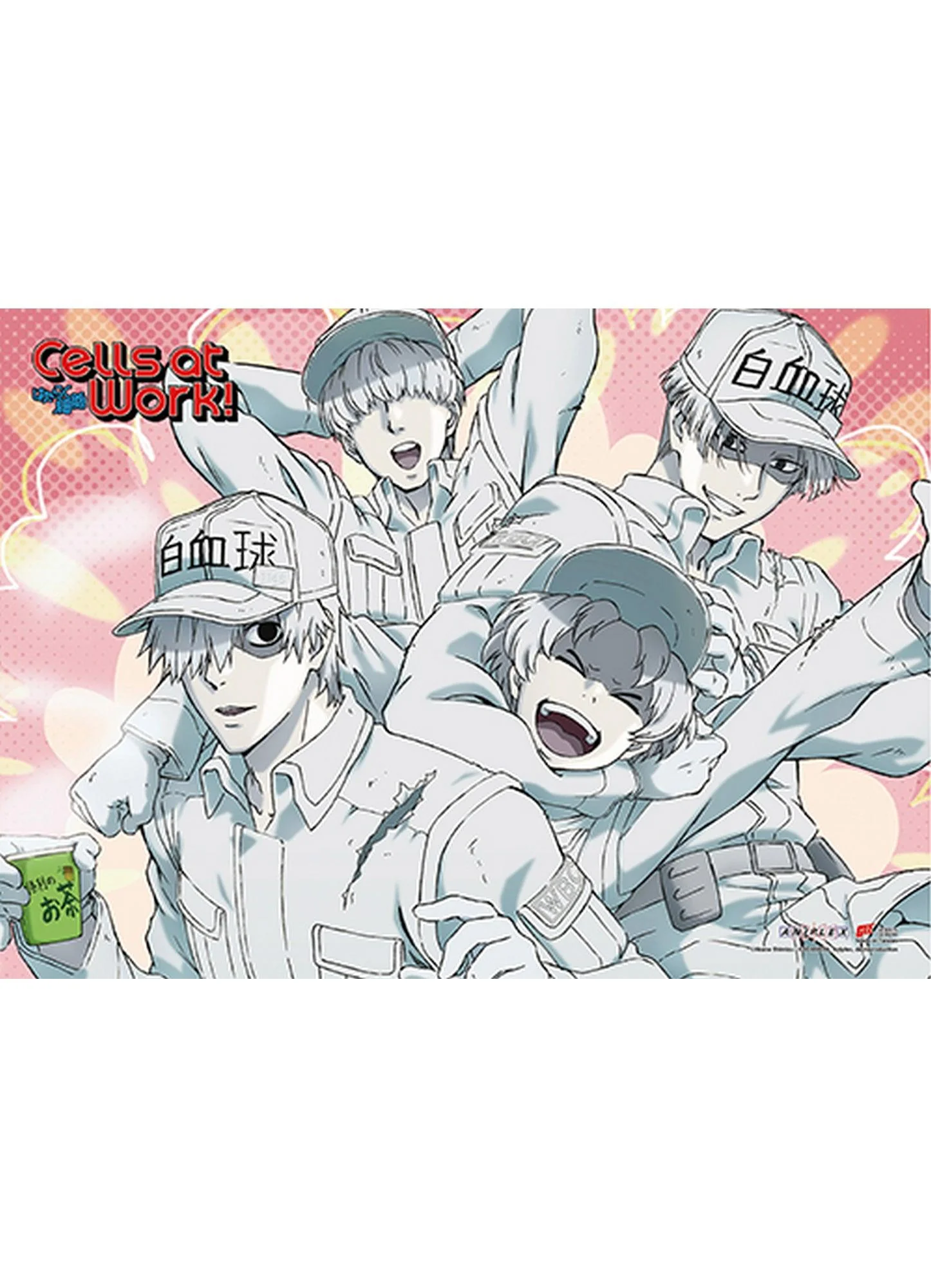 Cells At Work! - White Blood Cell Group Wall Scroll