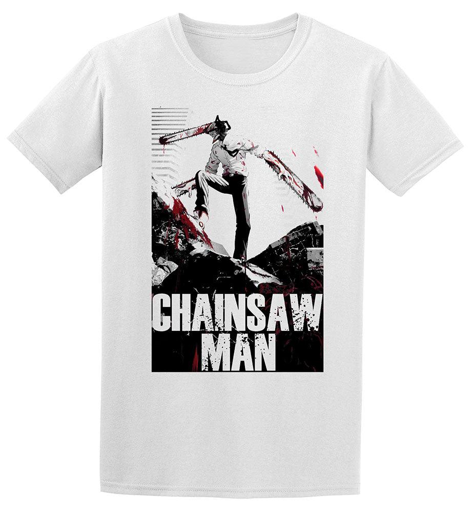 CHAINSAW MAN - CHAINSAW MAN GRAYSCALED KEY ART T-SHIRT