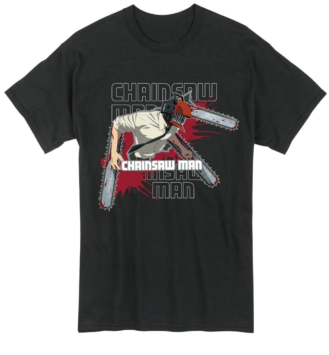 CHAINSAW MAN - CHAINSAW MAN IN FIGHTING POSITION MEN'S T-SHIRT