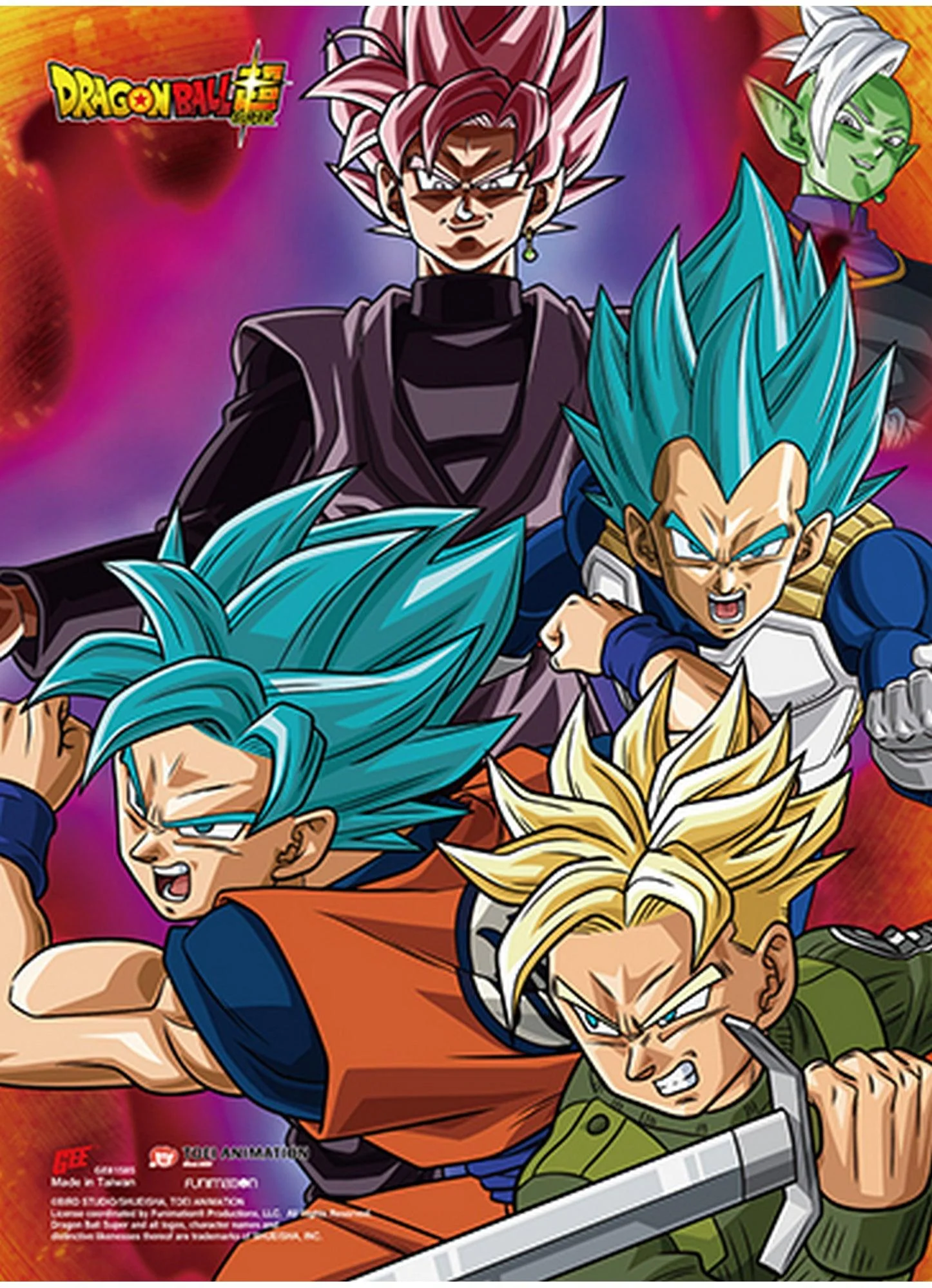 Dragon Ball Super - Future Trunks Group SS Wall Scroll 18.5"W x 25.2"H