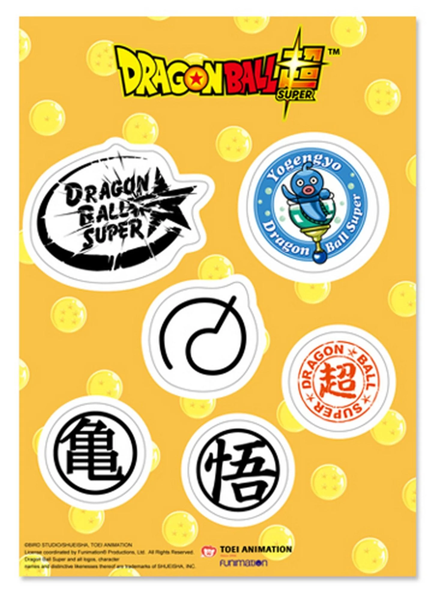 Dragon Ball Super - Icon Sticker Set 5"X7"