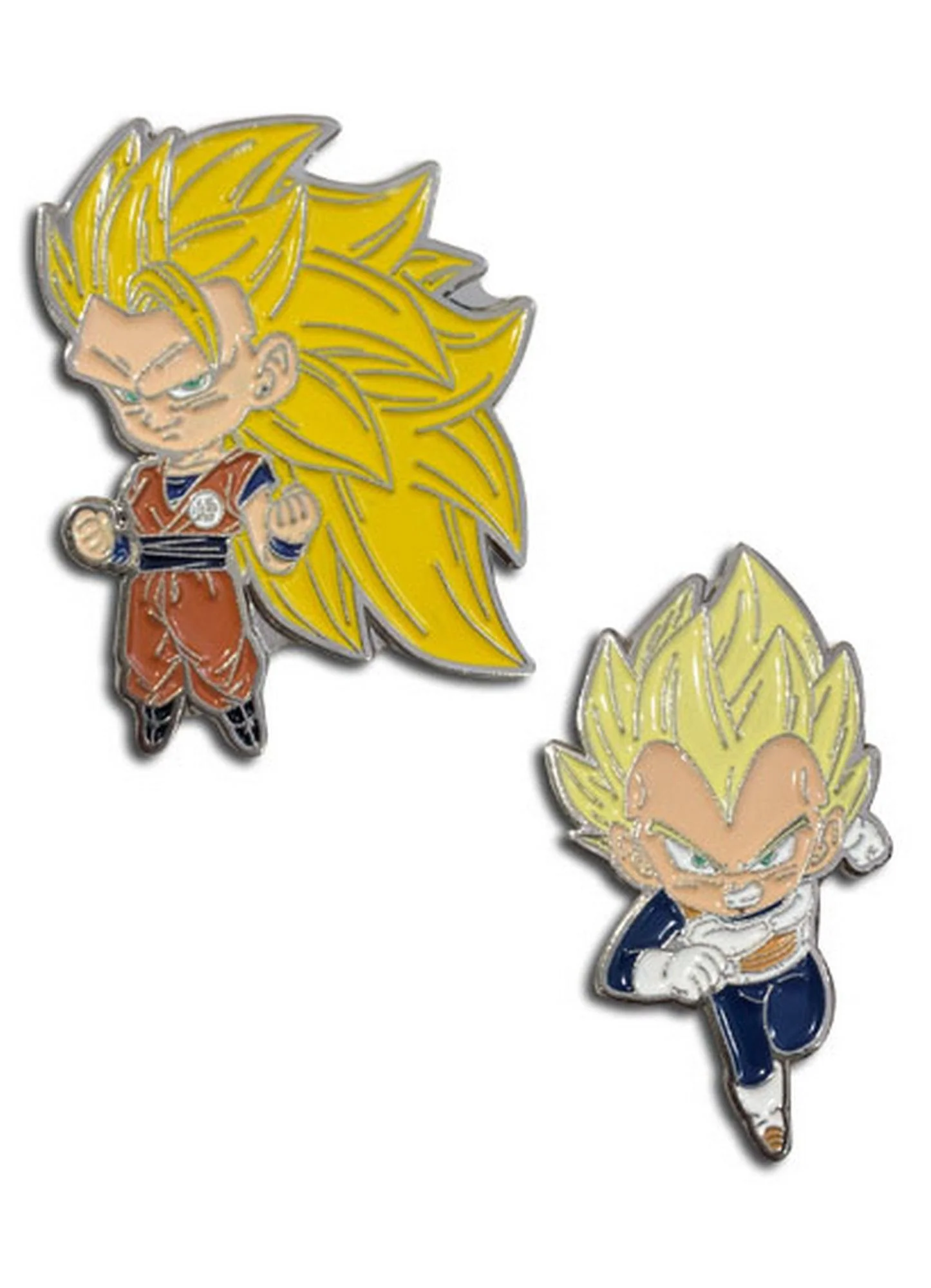 Dragon Ball Super - Super Saiyan 3 Son Goku & Super Saiyan Vegeta Enamel Pins