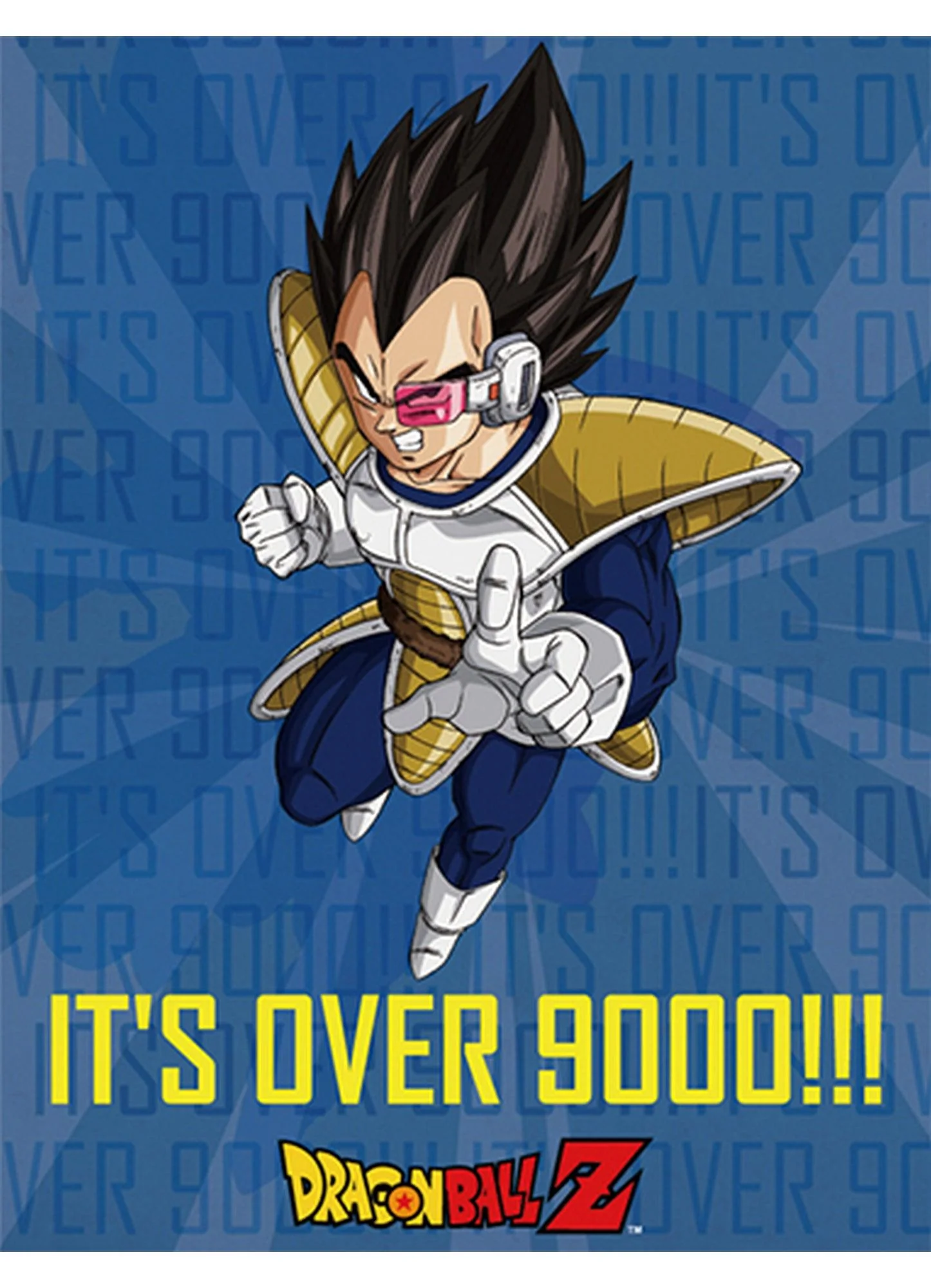 Dragon Ball Z - It's Over 9000!!! Sublimation Throw Blanket