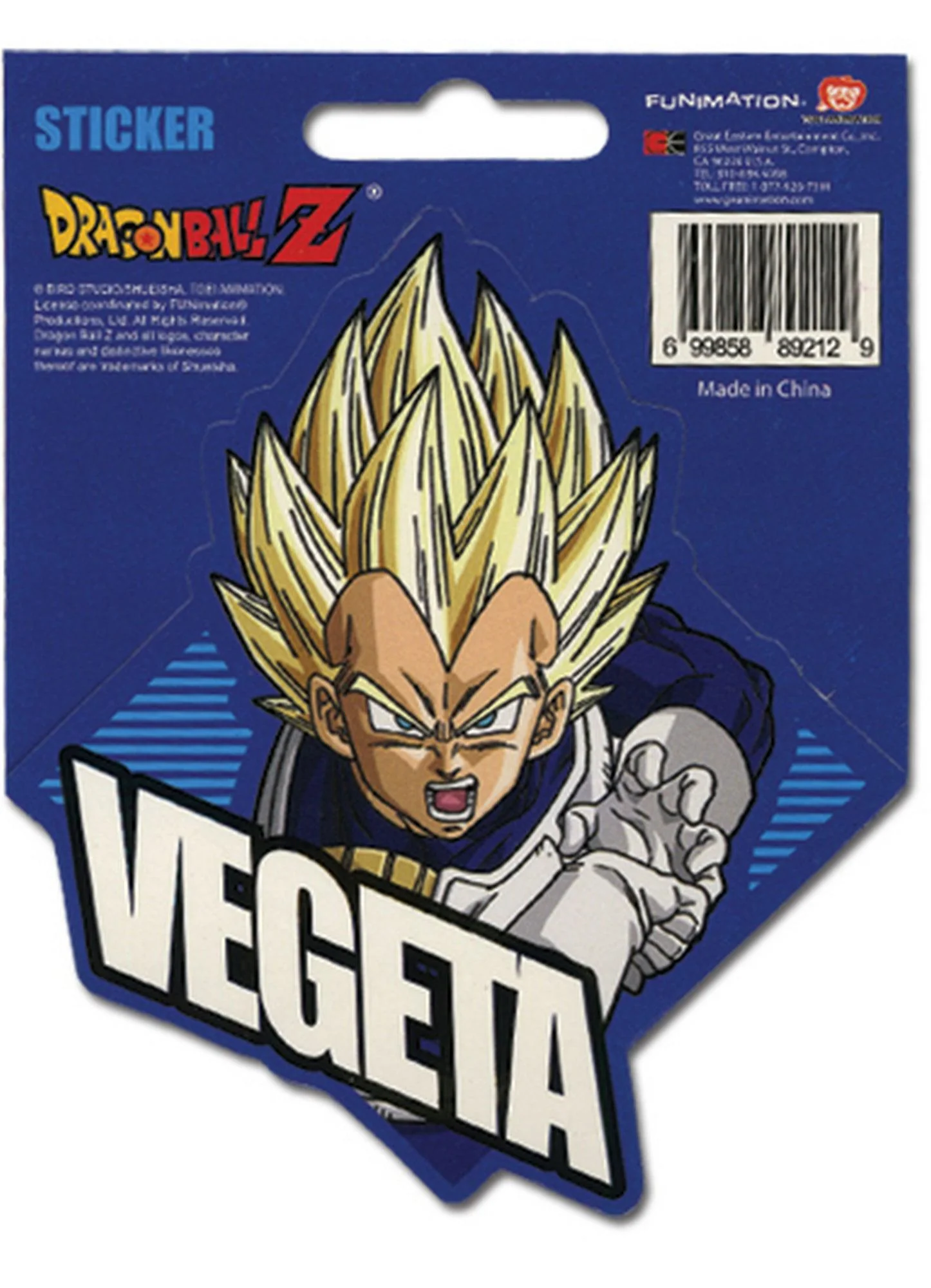 Dragon Ball Z - Super Saiyan Vegeta Sticker