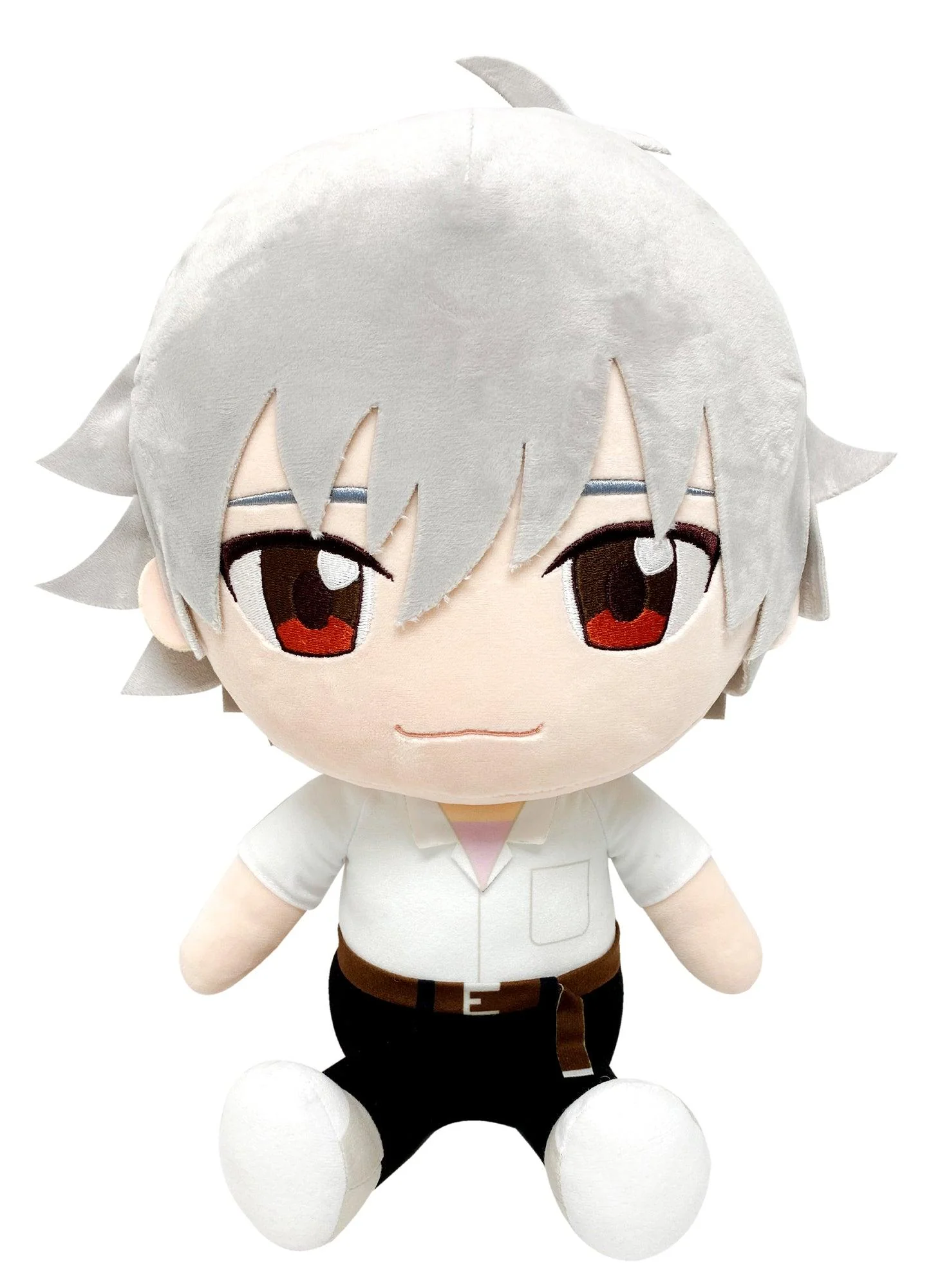 EVANGELION NEW MOVIE - KAWORU UNIFORM SITTING PLUSH 12" H