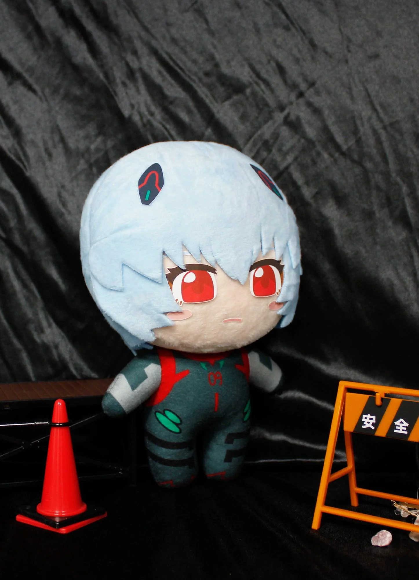 EVANGELION NEW MOVIE - REI AYANAMI BLACK PLUG SUIT PLUSH 7"H - Image 3