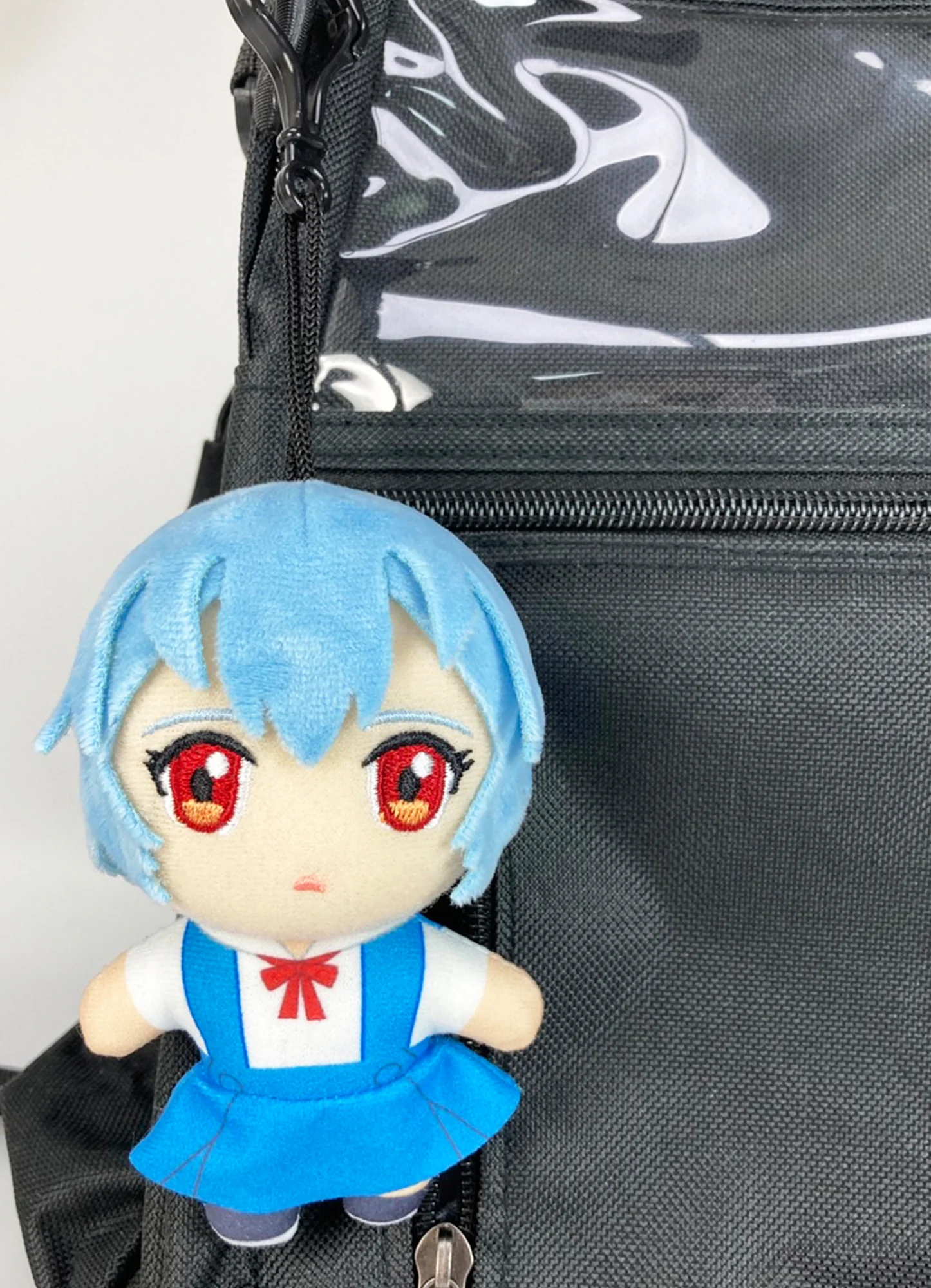 Evangelion New Movie - Rei Ayanami (School Uniform) Mini Plush w/ Hook Clip 4.5"H - Image 4