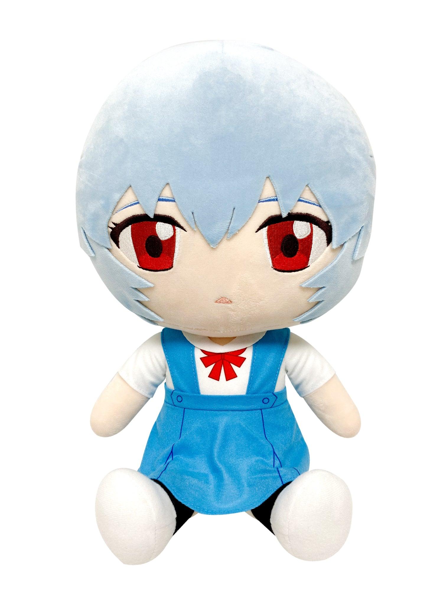 EVANGELION NEW MOVIE - REI UNIFORM SITTING PLUSH 12" H