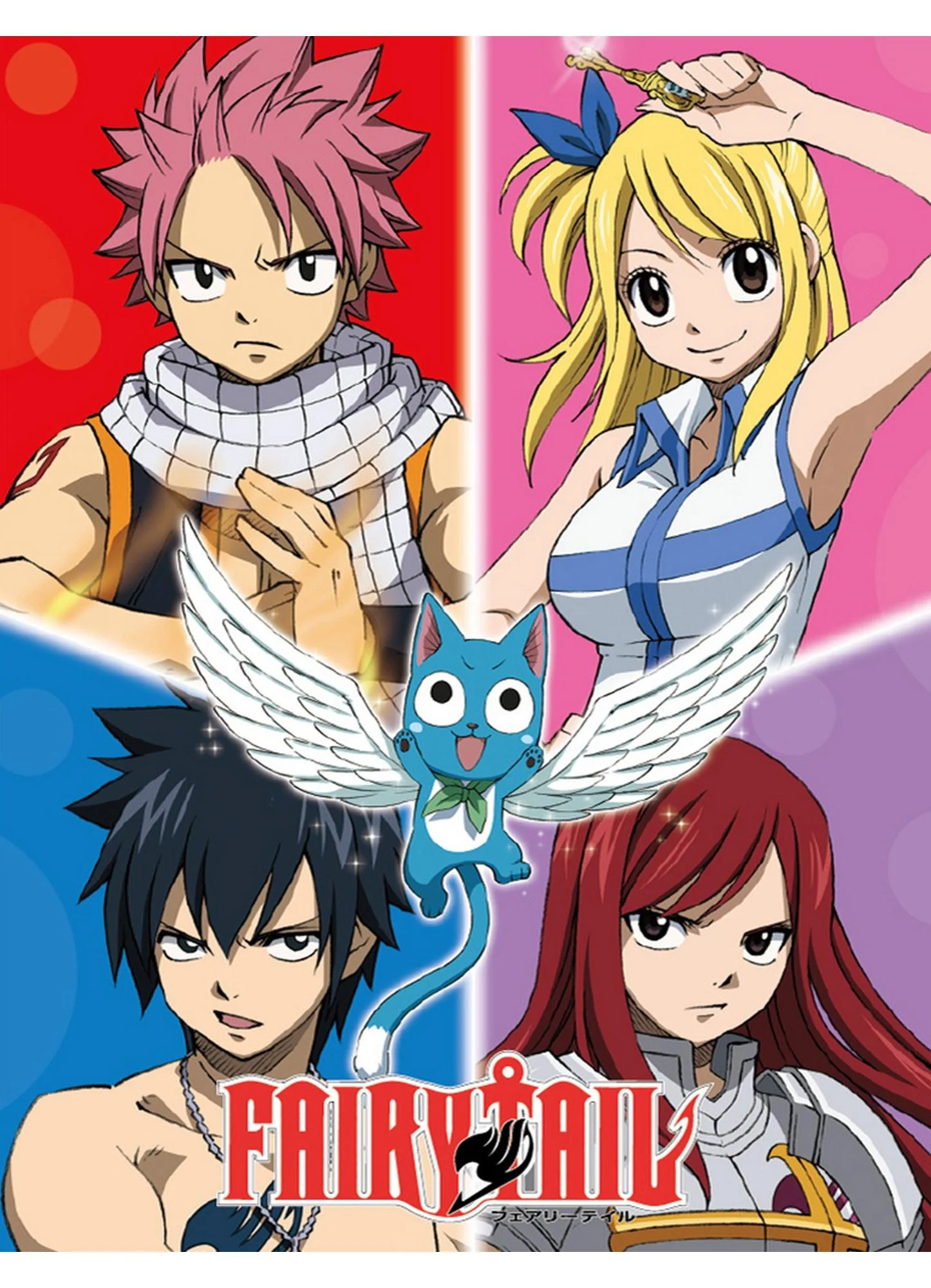 Fairy Tail - Four Color Group Sublimation Throw Blanket