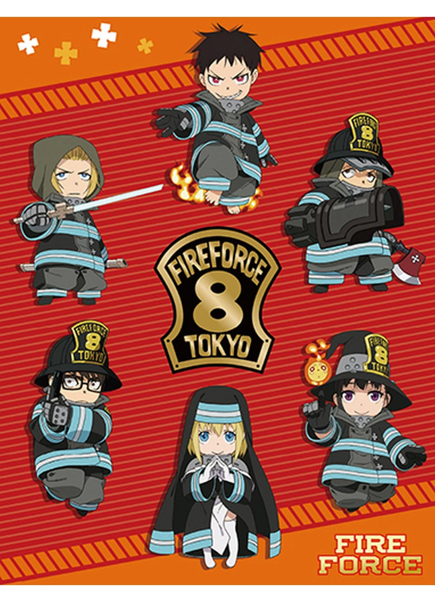 Fire Force - SD Special Fire Force Company 8 Sublimation Throw Blanket